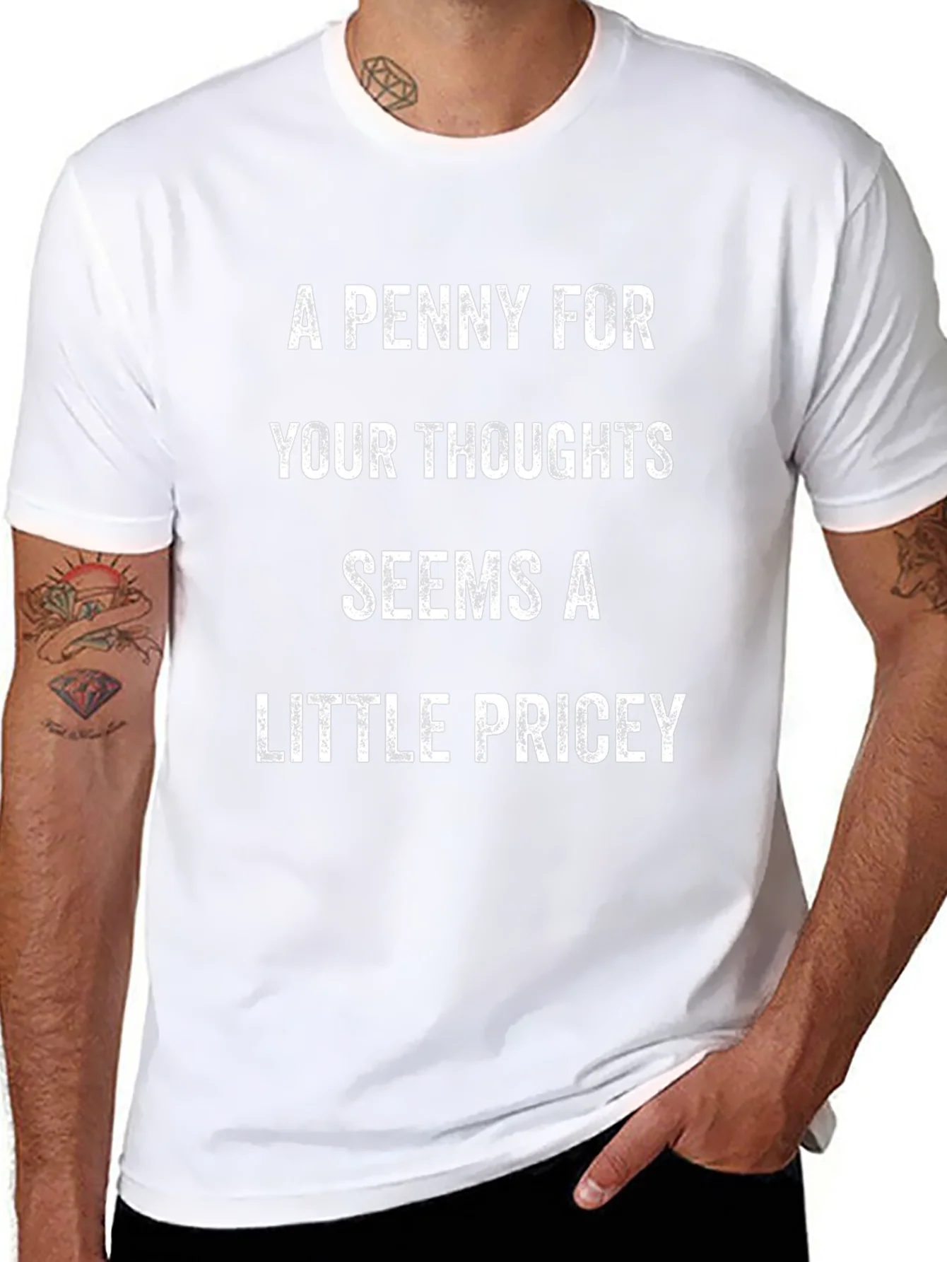 A Penny For Your Thoughts Mens Black T-Shirt