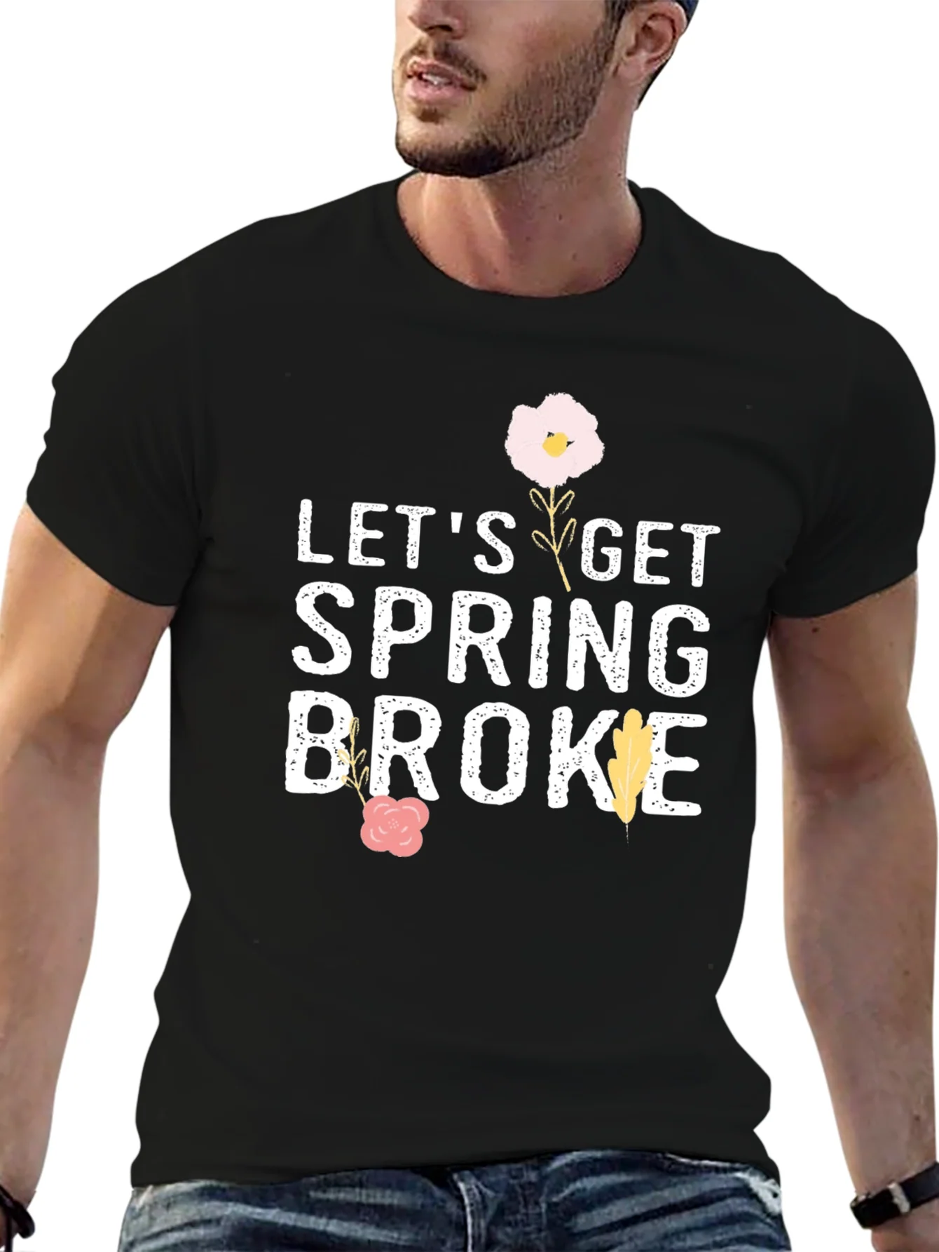 Lets Get Spring Broke Black T-Shirt