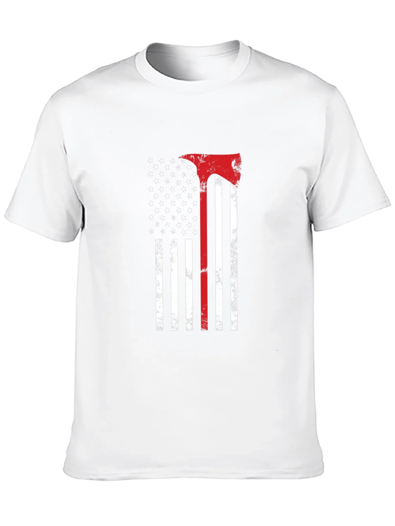 American Flag Firefighter Axe T-Shirt