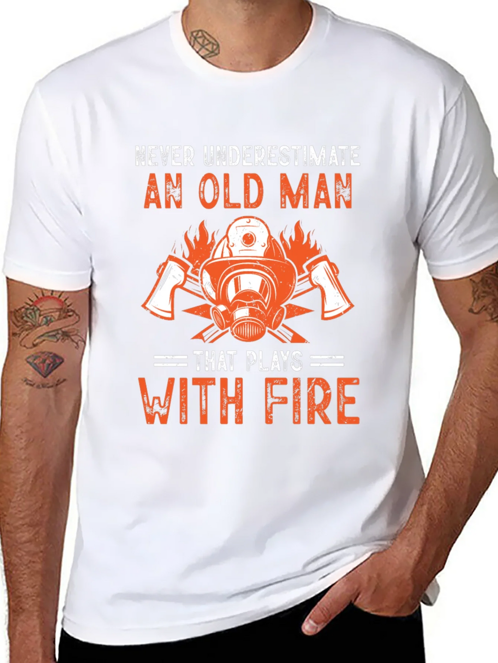 Firefighter Old Man T-Shirt