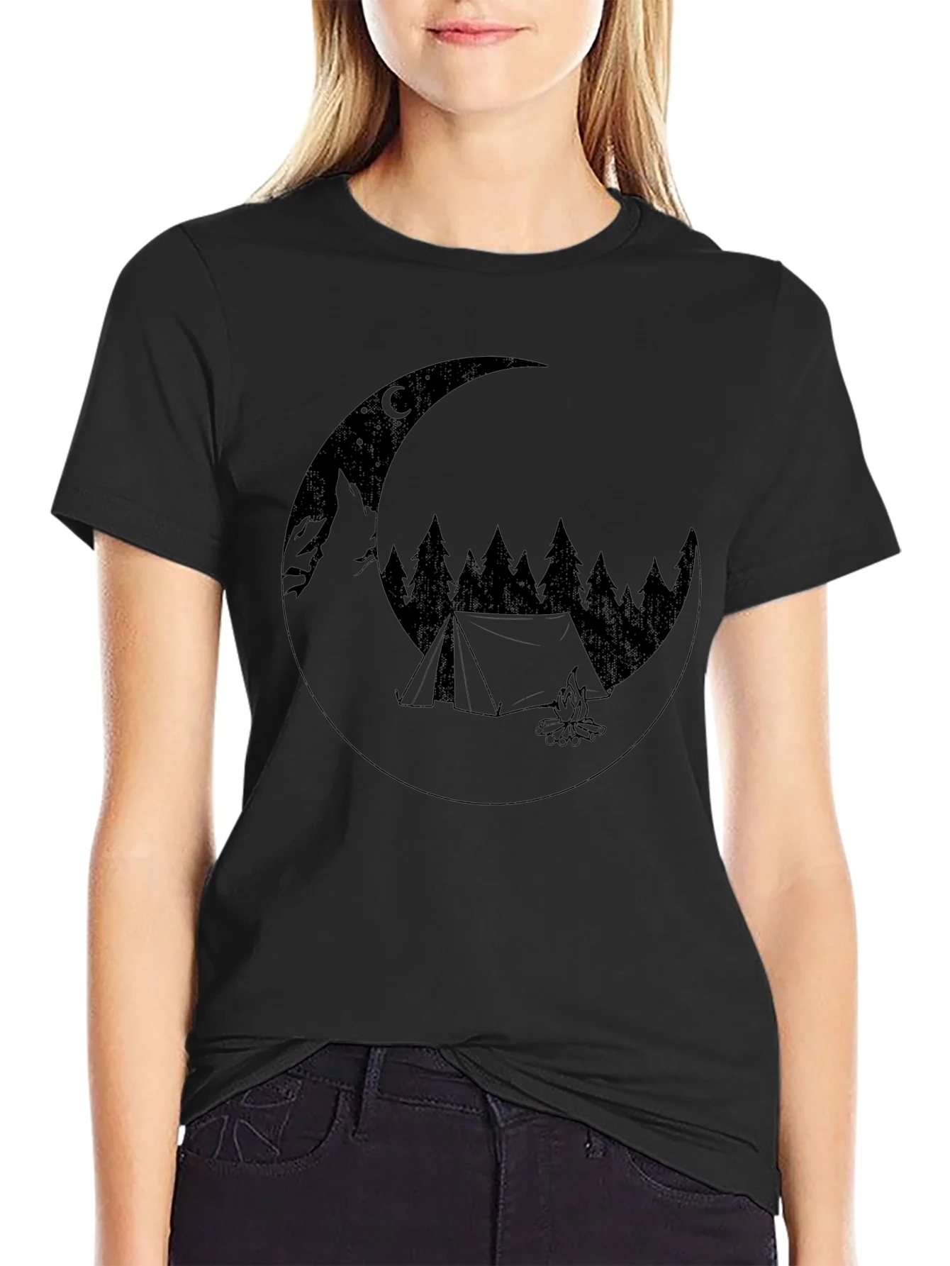 Camping Moon Graphic Tee - Adventure Awaits!