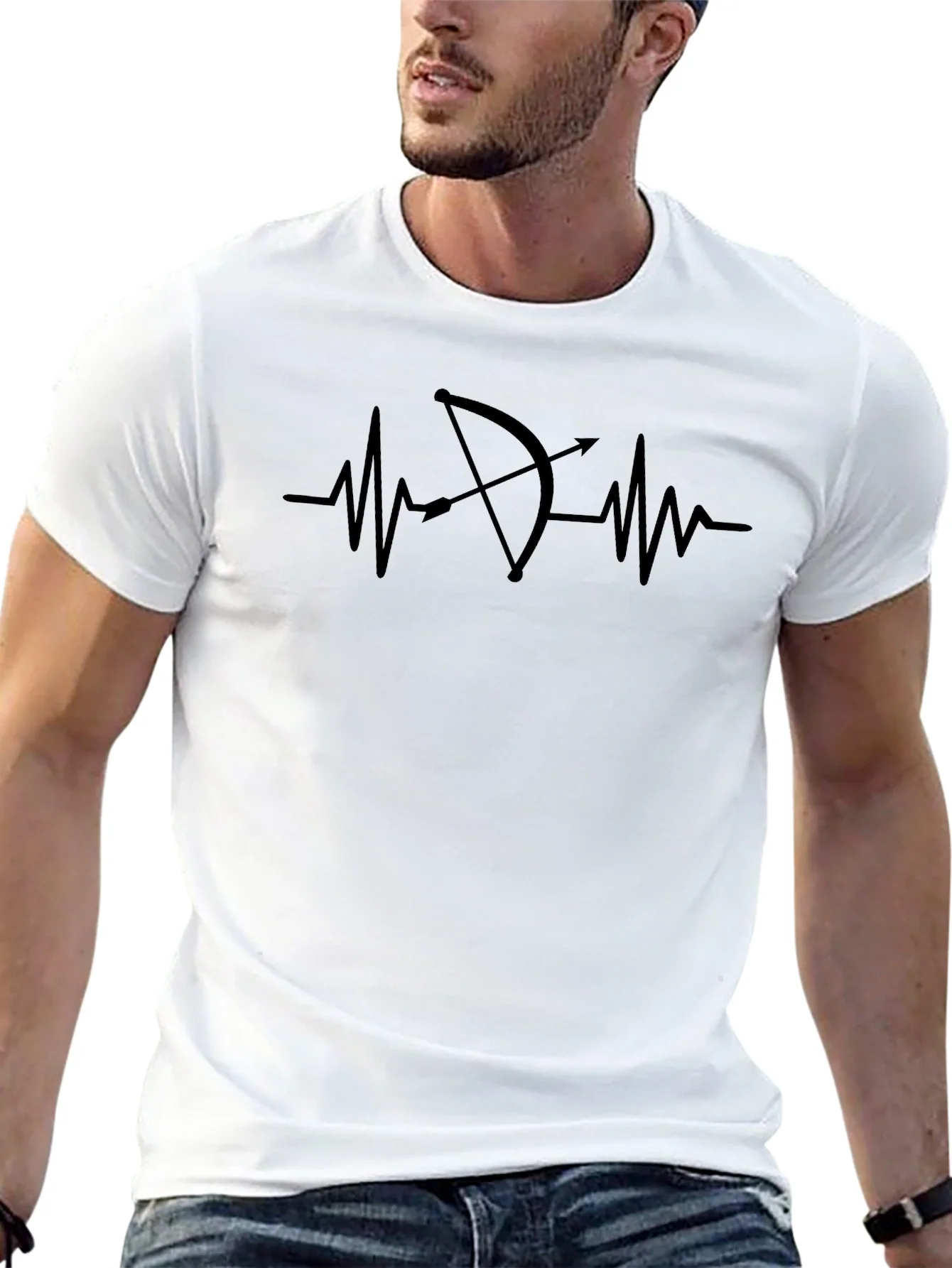 Archery Heartbeat T-Shirt - Black