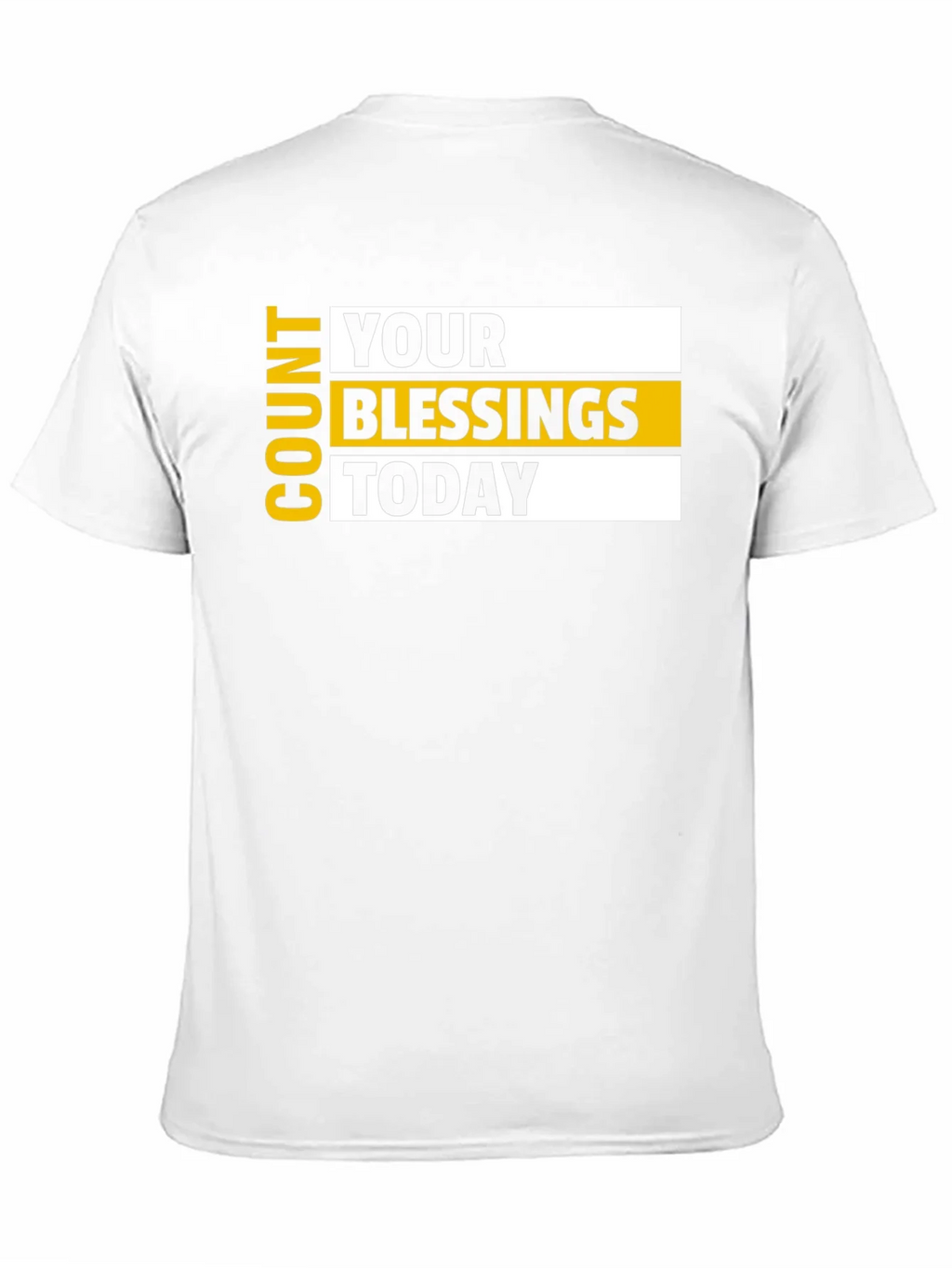 Count Your Blessings Black T-Shirt - Motivational Design