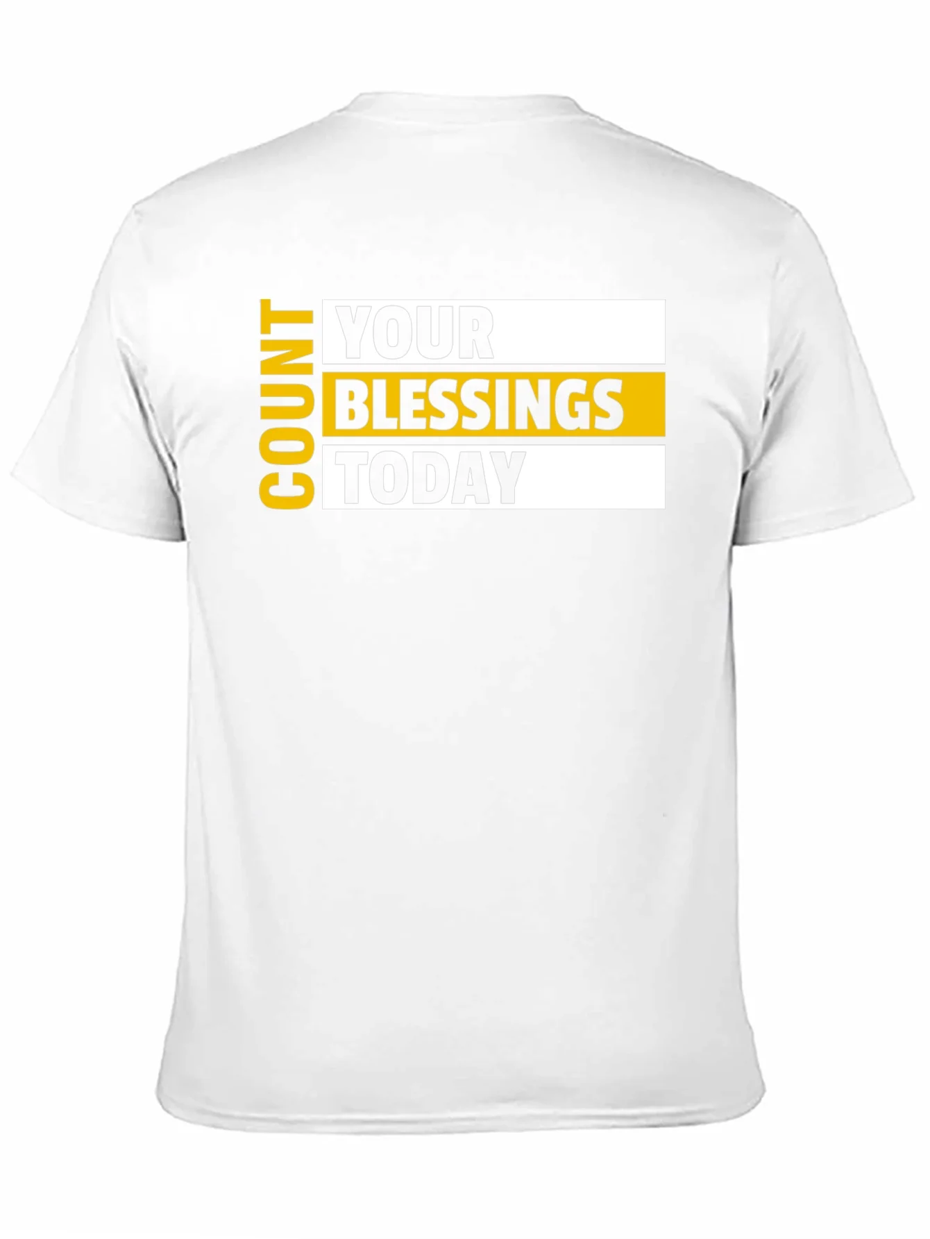 Count Your Blessings Black T-Shirt - Motivational Design
