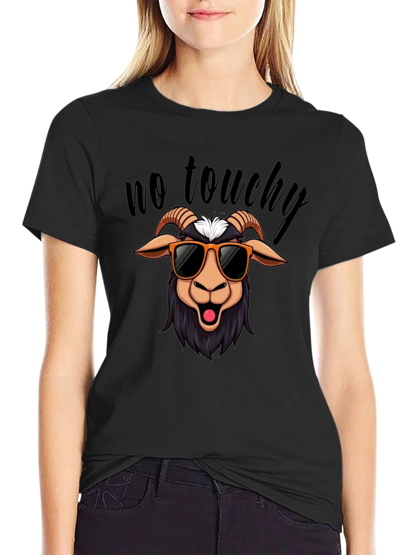 No Touchy Goat T-Shirt - Funny Graphic Tee