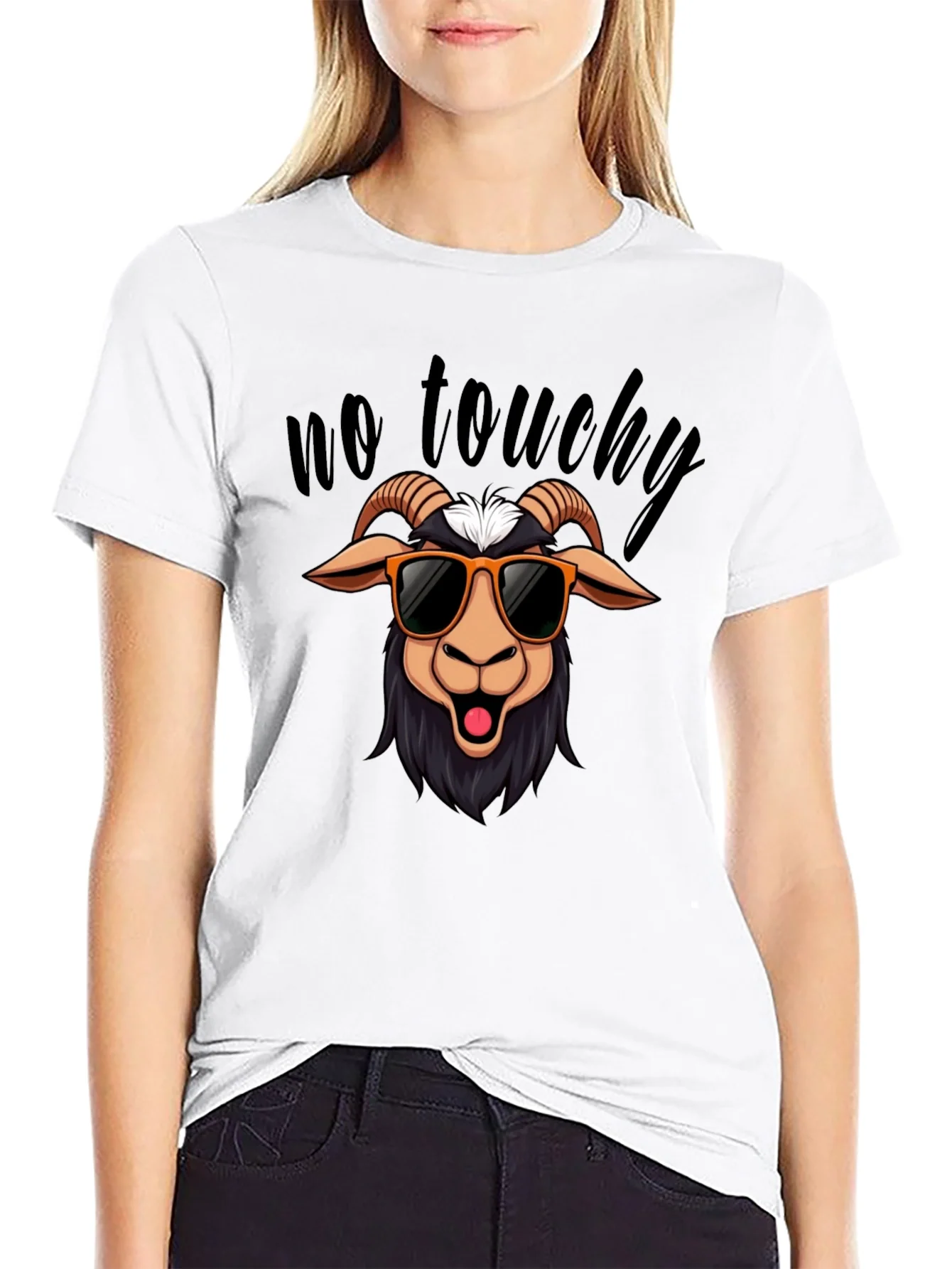 No Touchy Goat T-Shirt - Funny Graphic Tee