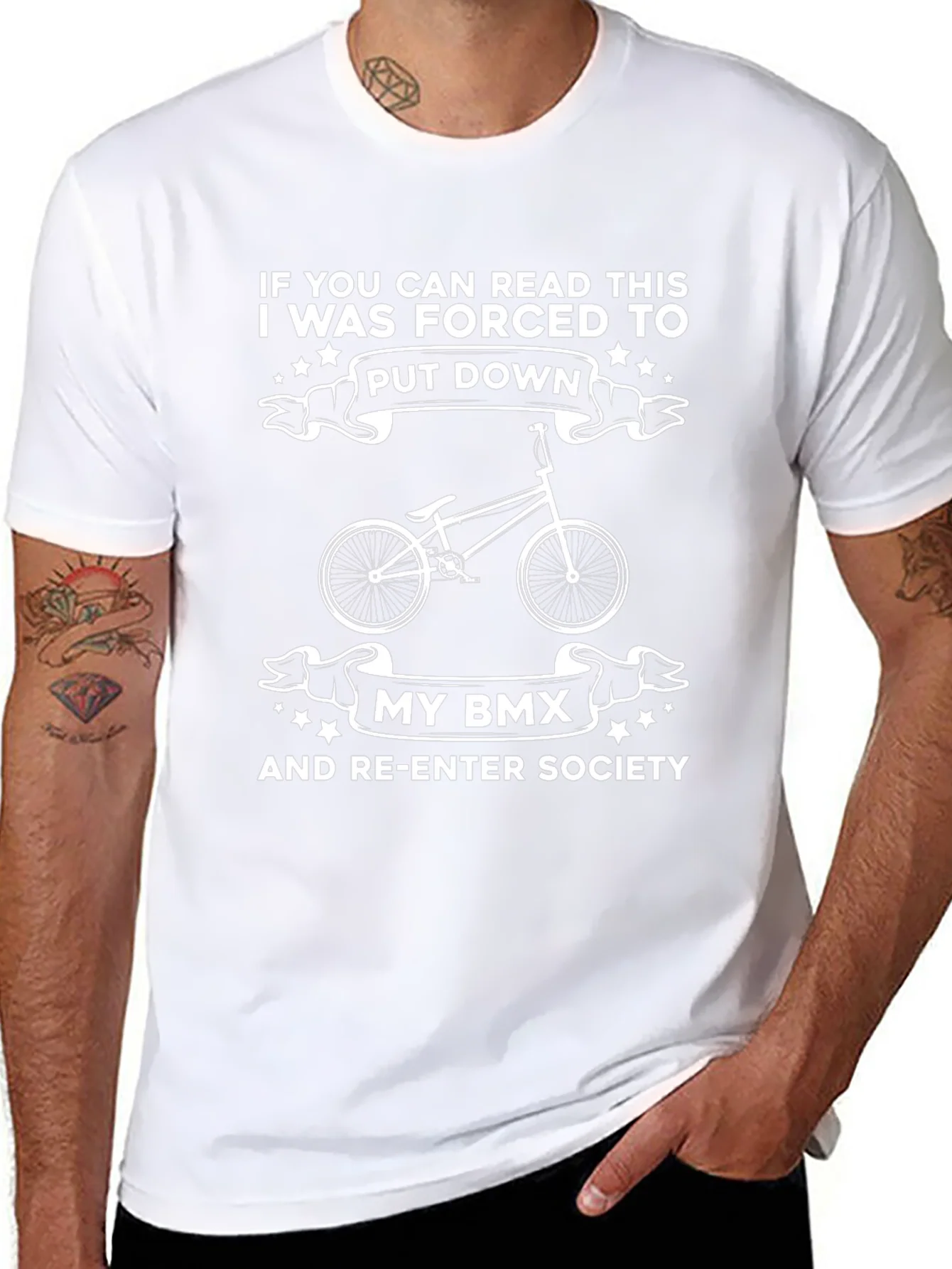 Funny BMX T-Shirt - If You Can Read This!