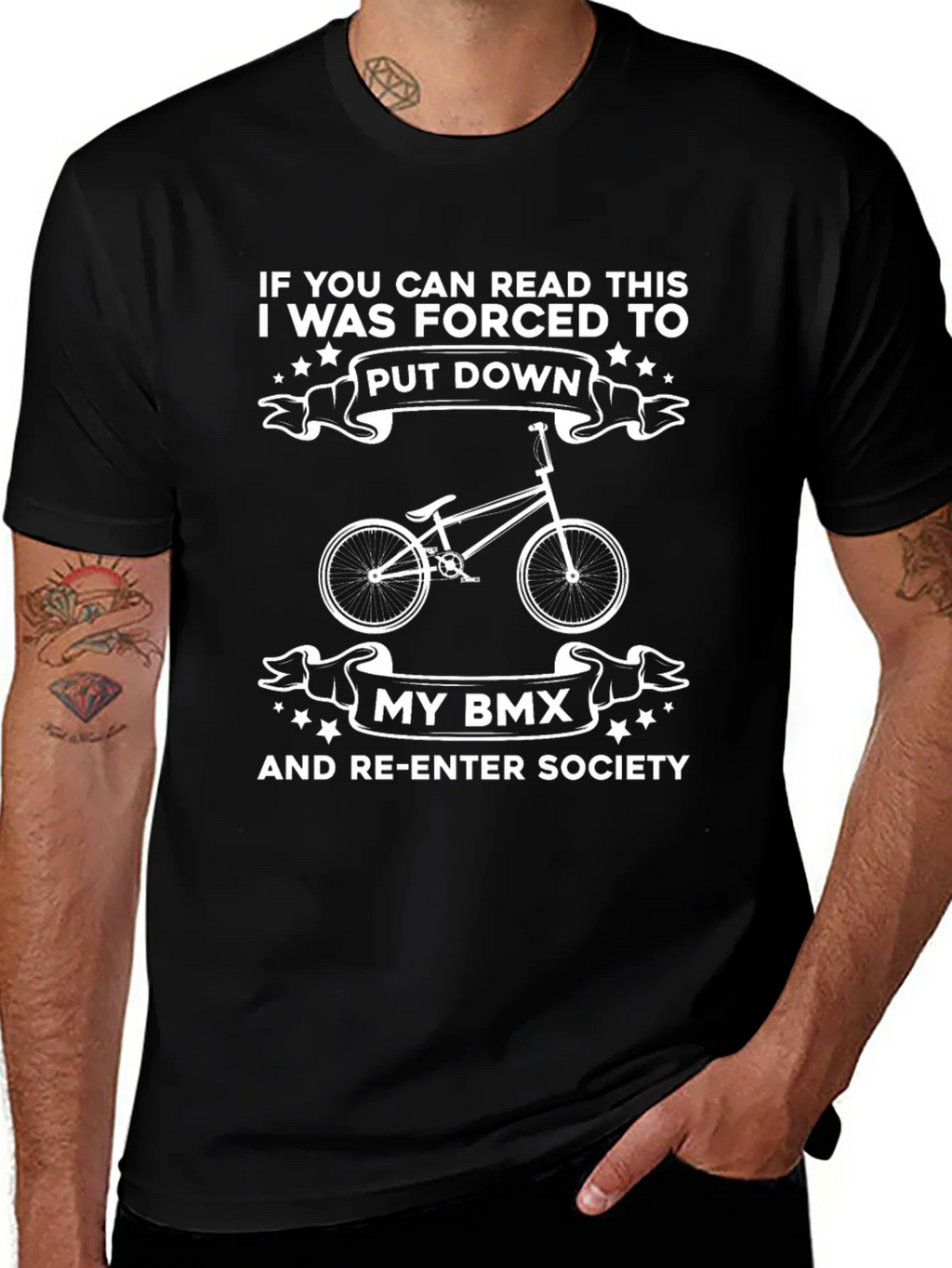 Funny BMX T-Shirt - If You Can Read This!