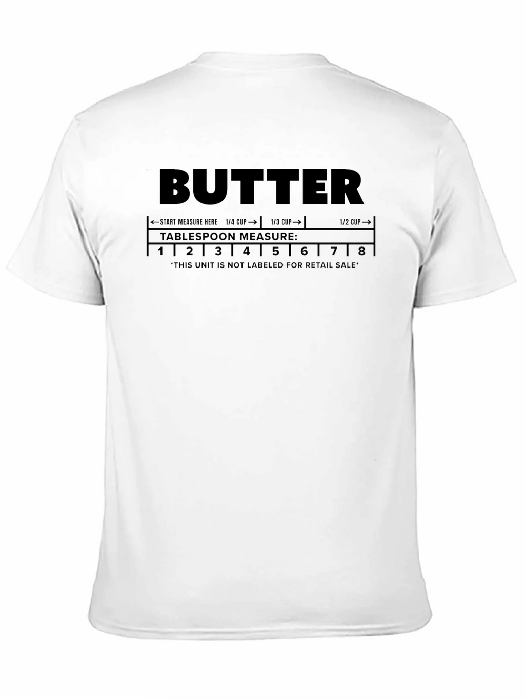 Butter Measurement T-Shirt: Tablespoon Conversion Chart Graphic Tee