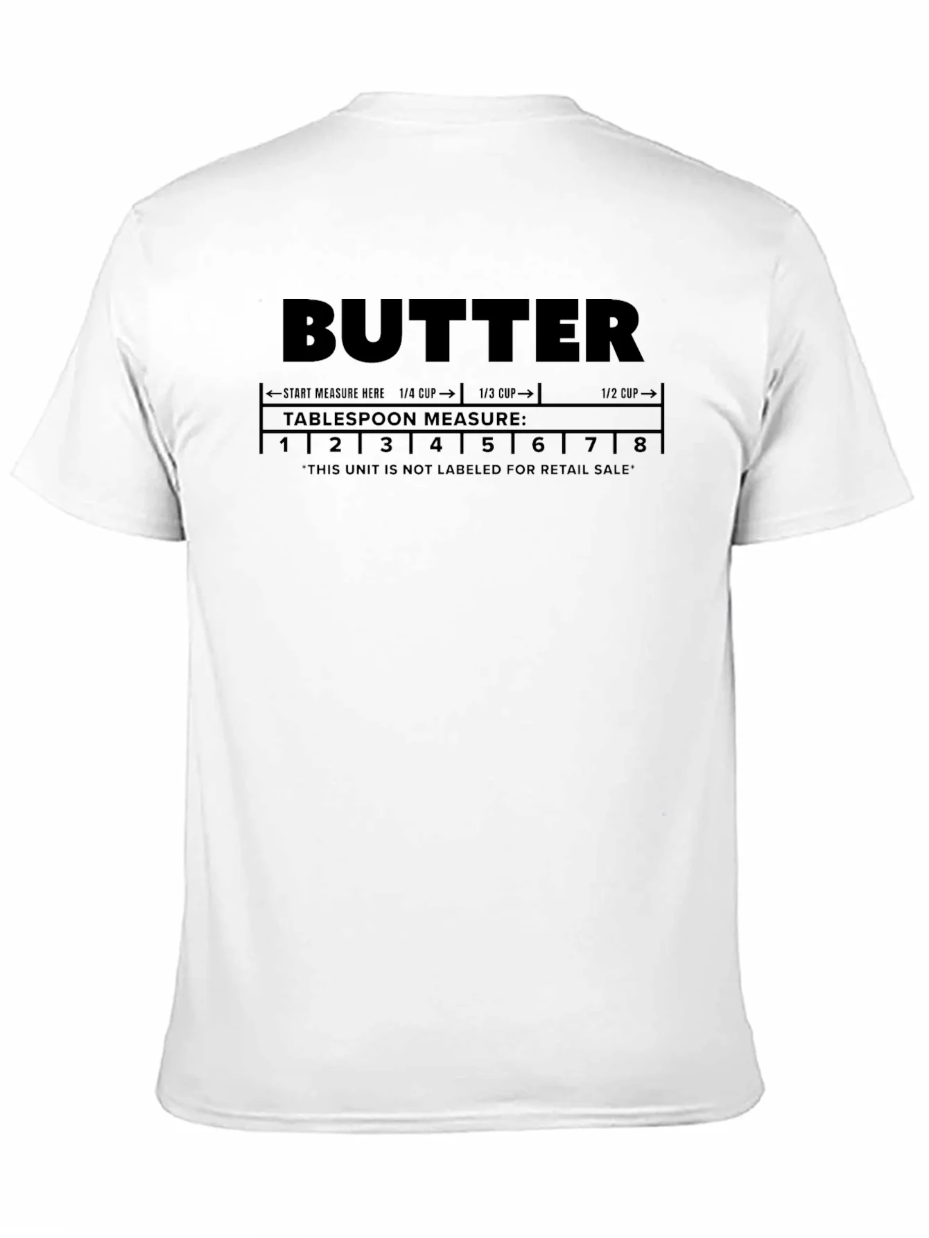 Butter Measurement T-Shirt: Tablespoon Conversion Chart Graphic Tee