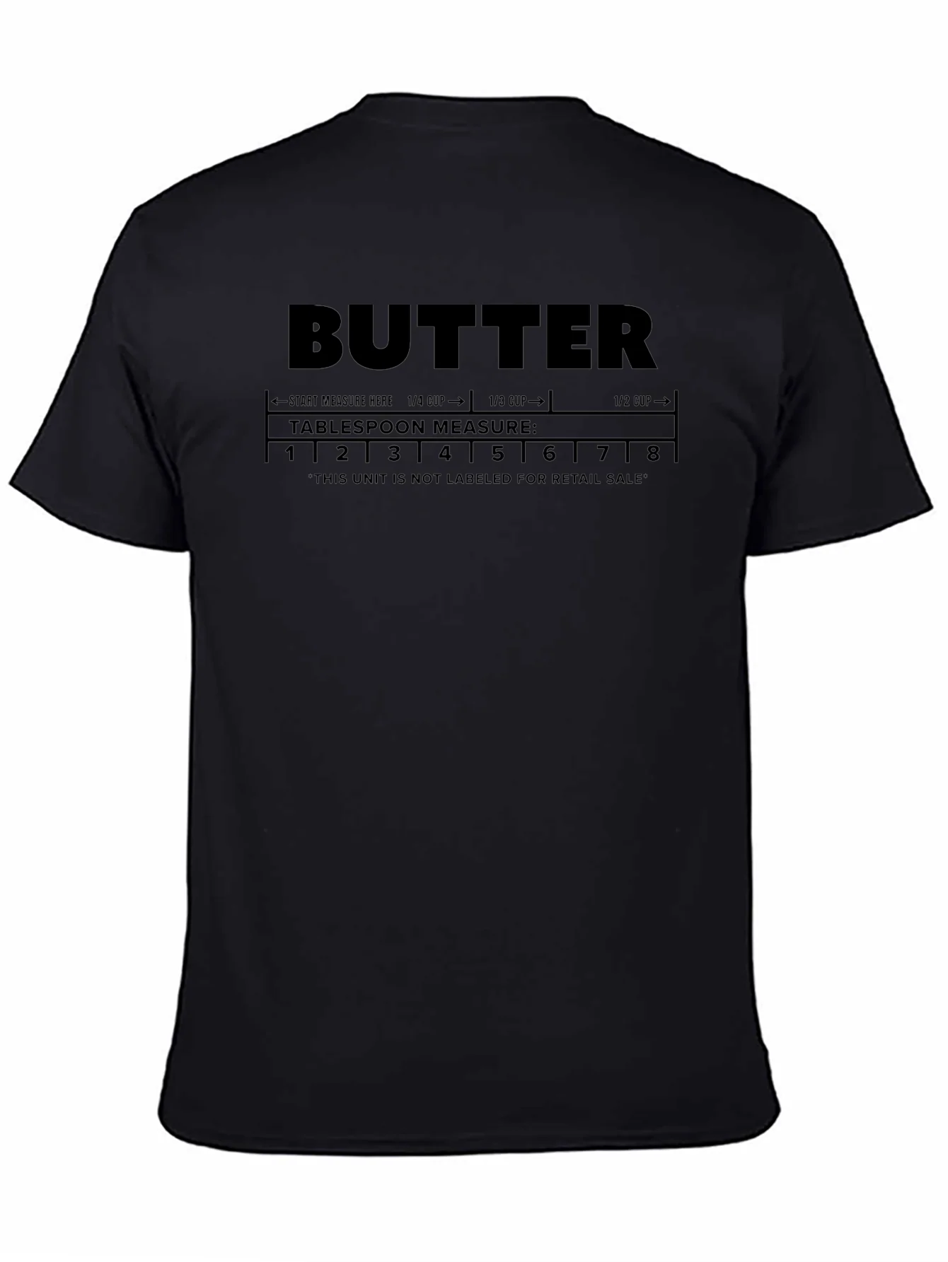 Butter Measurement T-Shirt: Tablespoon Conversion Chart Graphic Tee