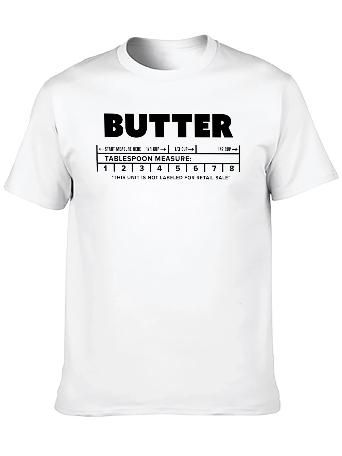 Butter Measurement T-Shirt: Tablespoon Conversion Chart Graphic Tee