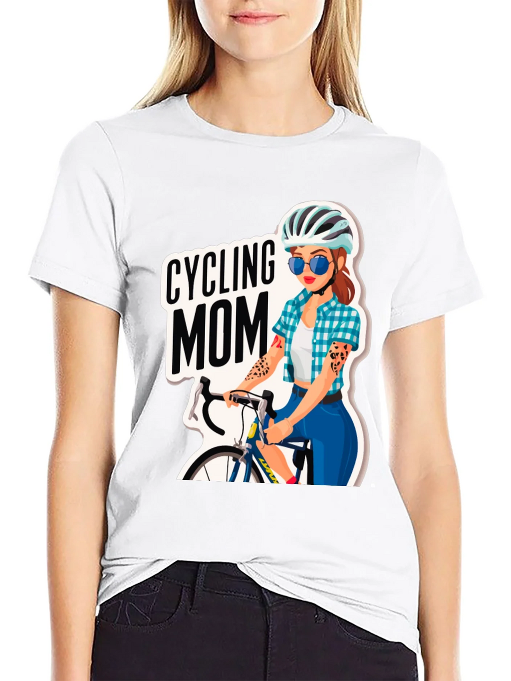 Cycling Mom Graphic Tee - Bike Lover T-Shirt