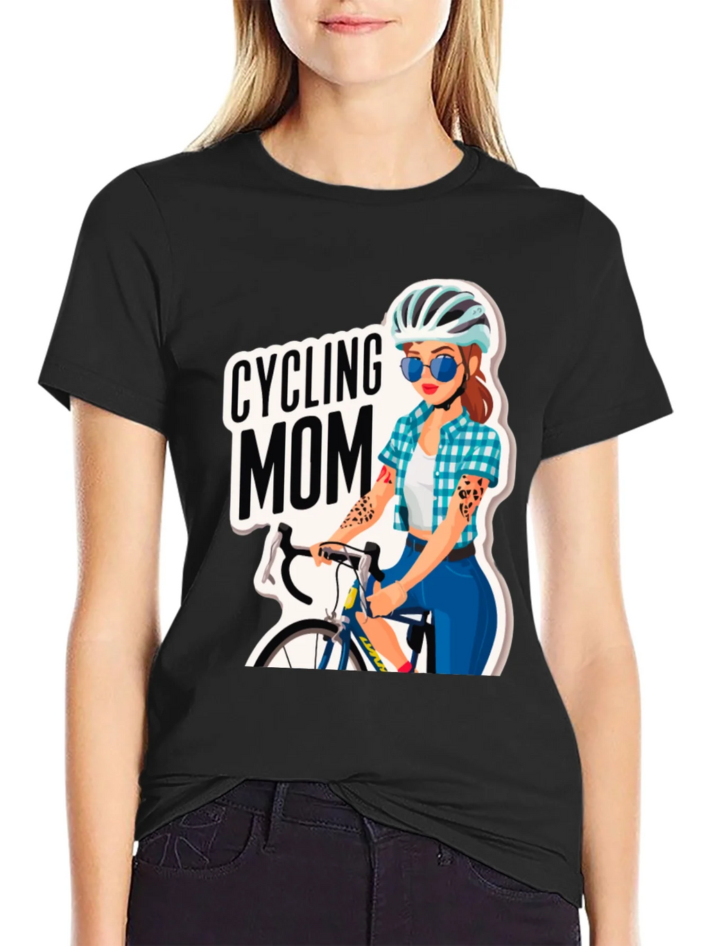 Cycling Mom Graphic Tee - Bike Lover T-Shirt