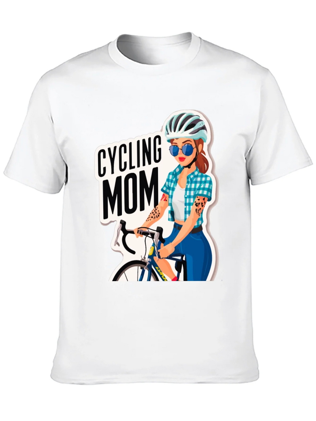 Cycling Mom Graphic Tee - Bike Lover T-Shirt
