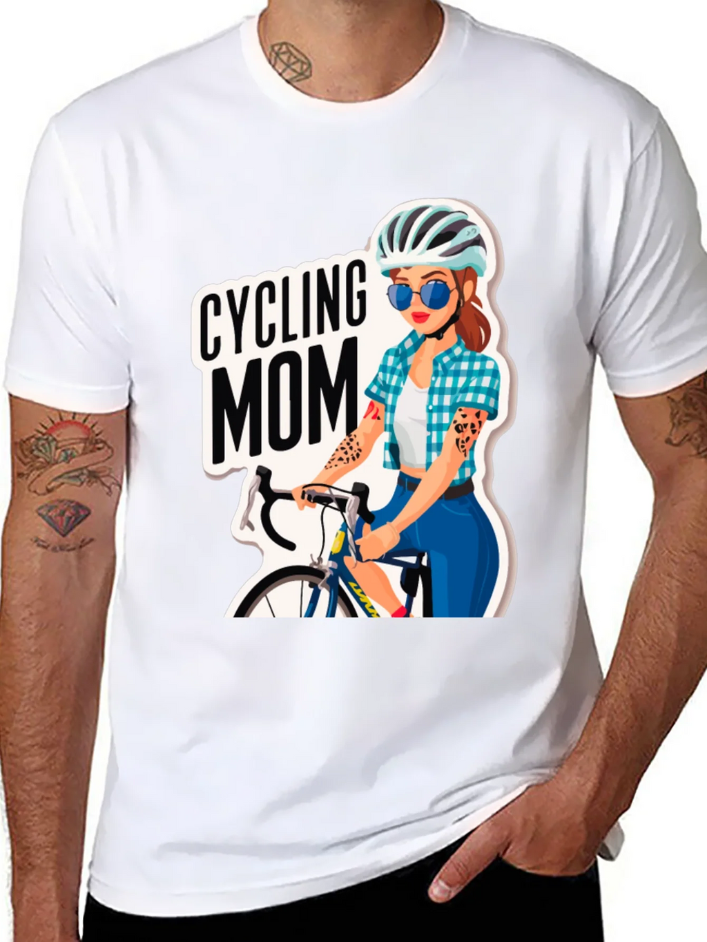 Cycling Mom Graphic Tee - Bike Lover T-Shirt