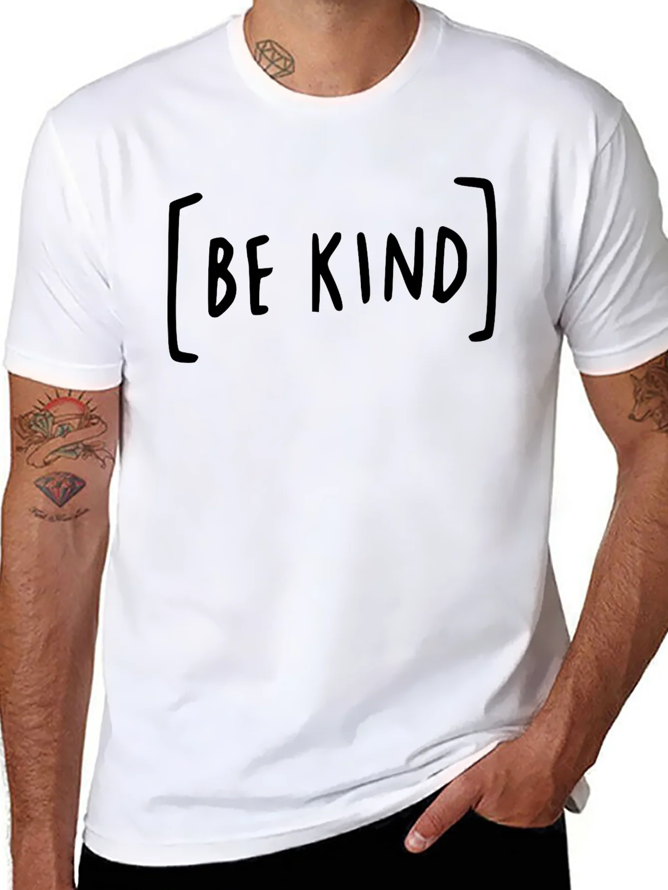 Be Kind Graphic Tee - Black Cotton T-Shirt