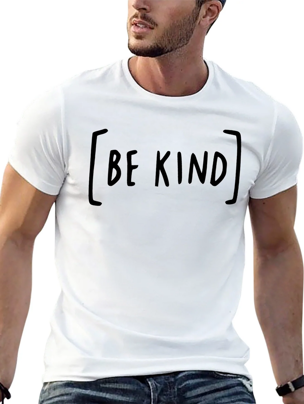 Be Kind Graphic Tee - Black Cotton T-Shirt