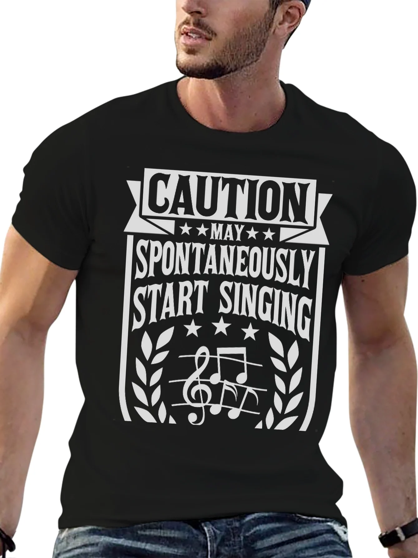 Caution May Start Singing Graphic T-Shirt