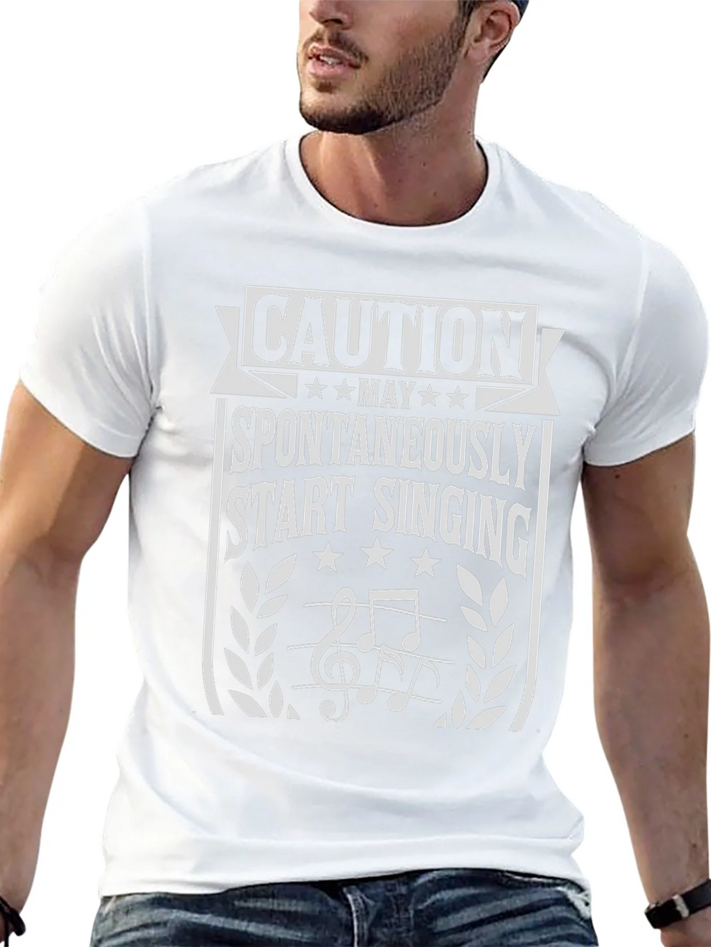 Caution May Start Singing Graphic T-Shirt