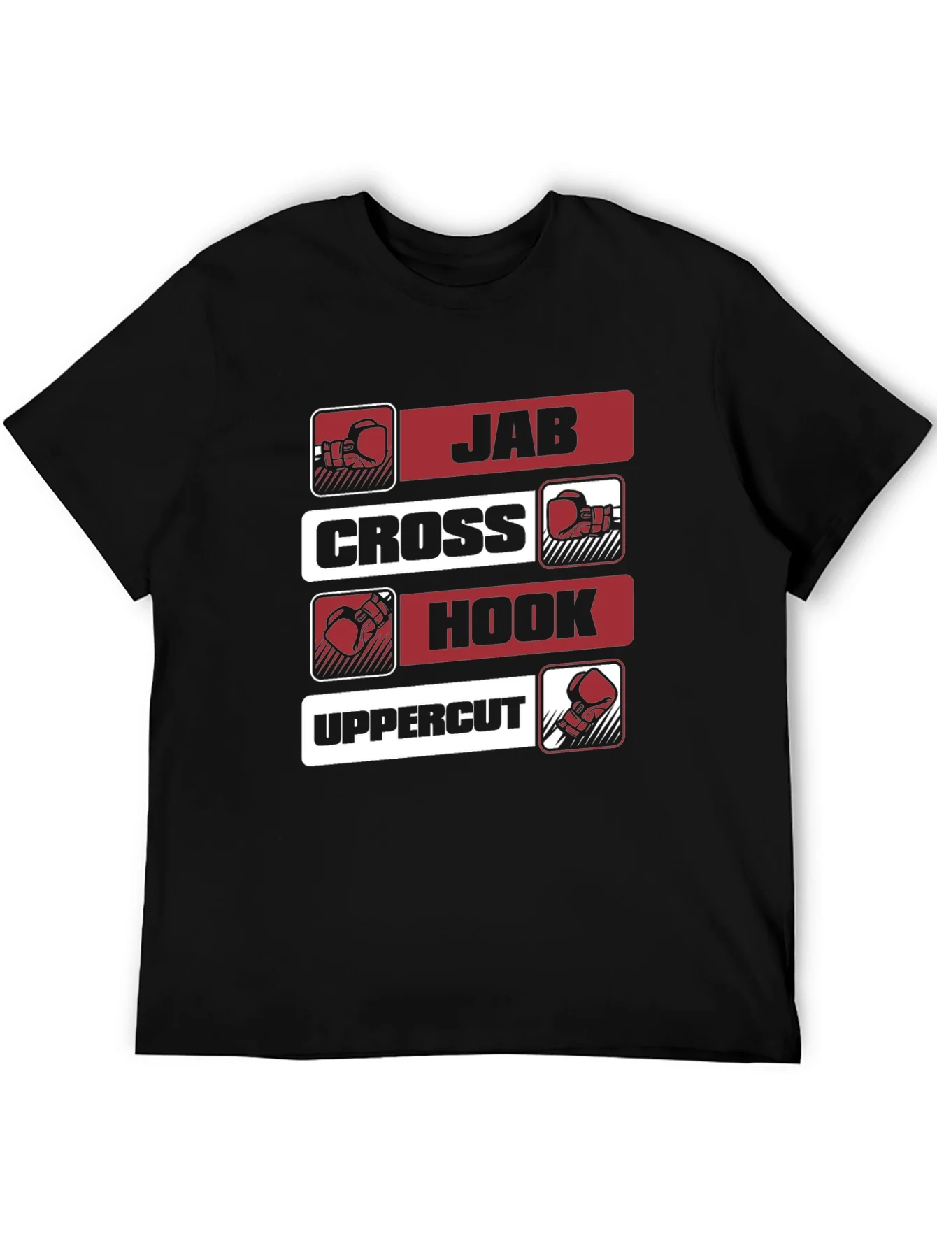Boxing Punches Graphic Tee - Jab Cross Hook Uppercut Shirt