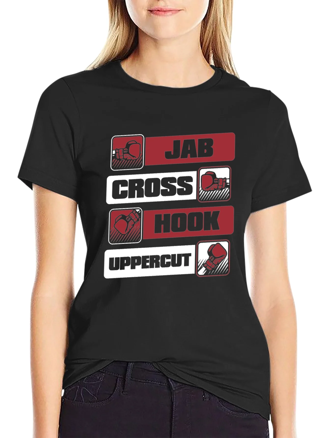 Boxing Punches Graphic Tee - Jab Cross Hook Uppercut Shirt