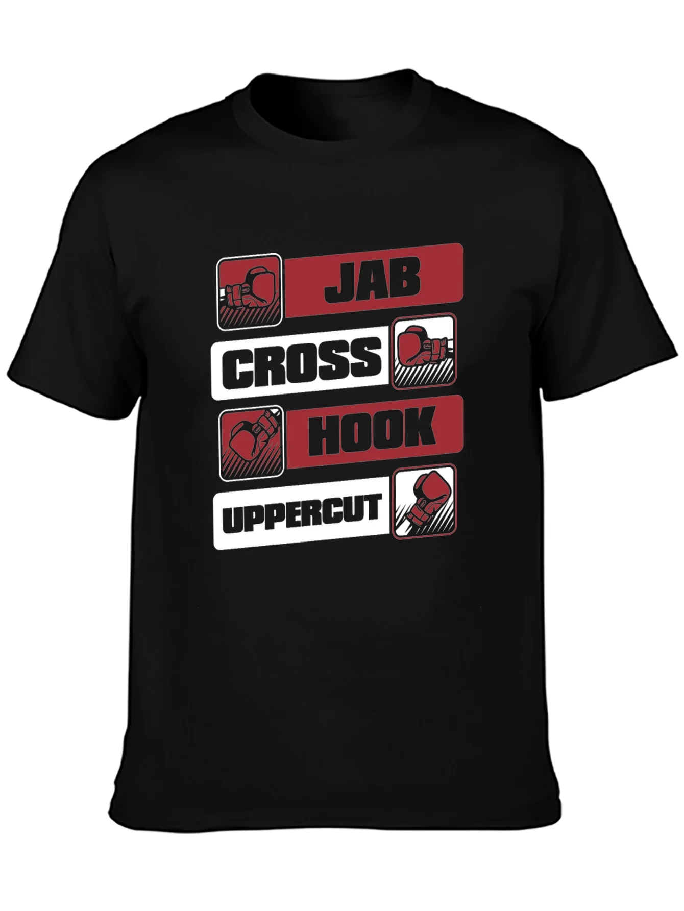 Boxing Punches Graphic Tee - Jab Cross Hook Uppercut Shirt