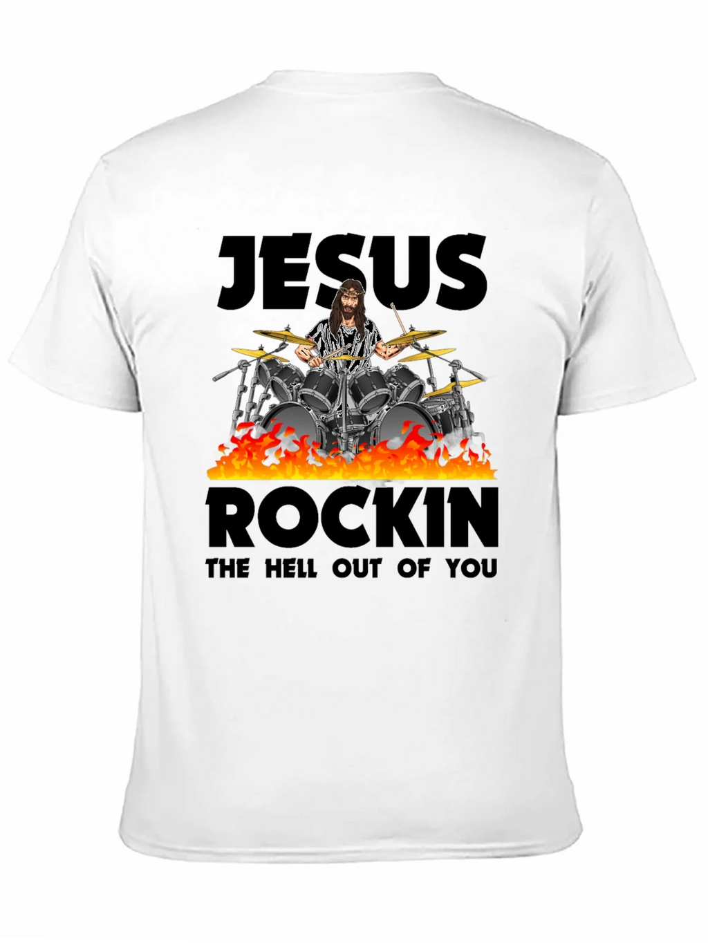 Jesus Rockin T-Shirt - Drummer Tee