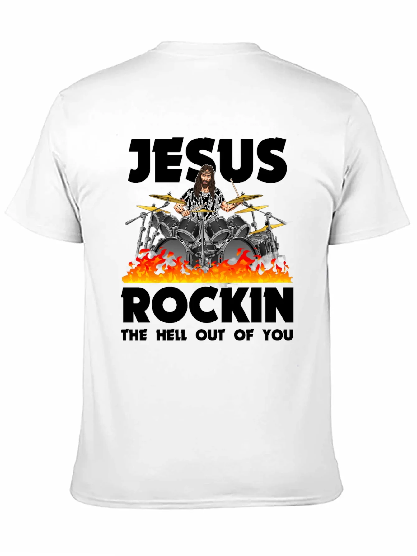 Jesus Rockin T-Shirt - Drummer Tee