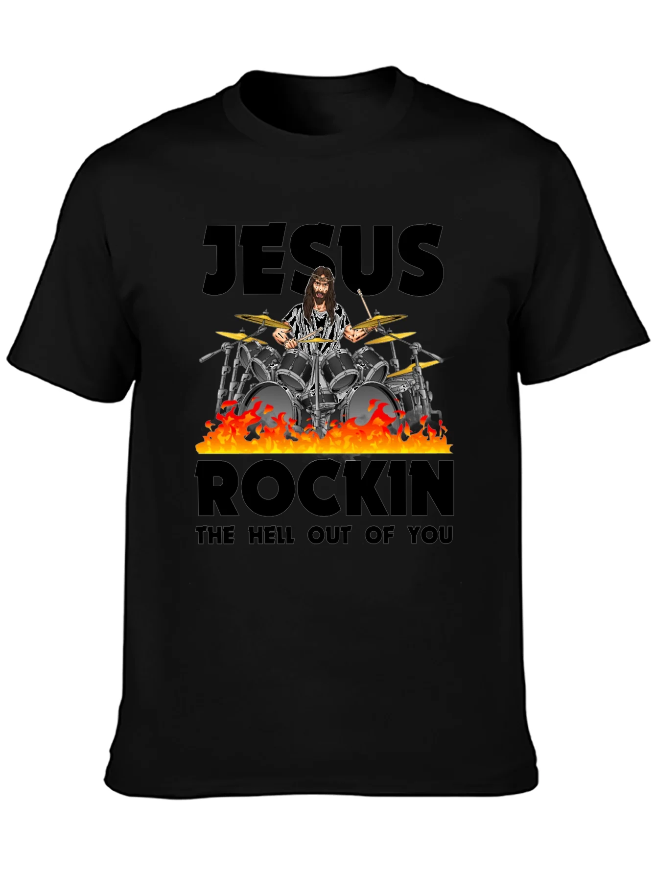 Jesus Rockin T-Shirt - Drummer Tee
