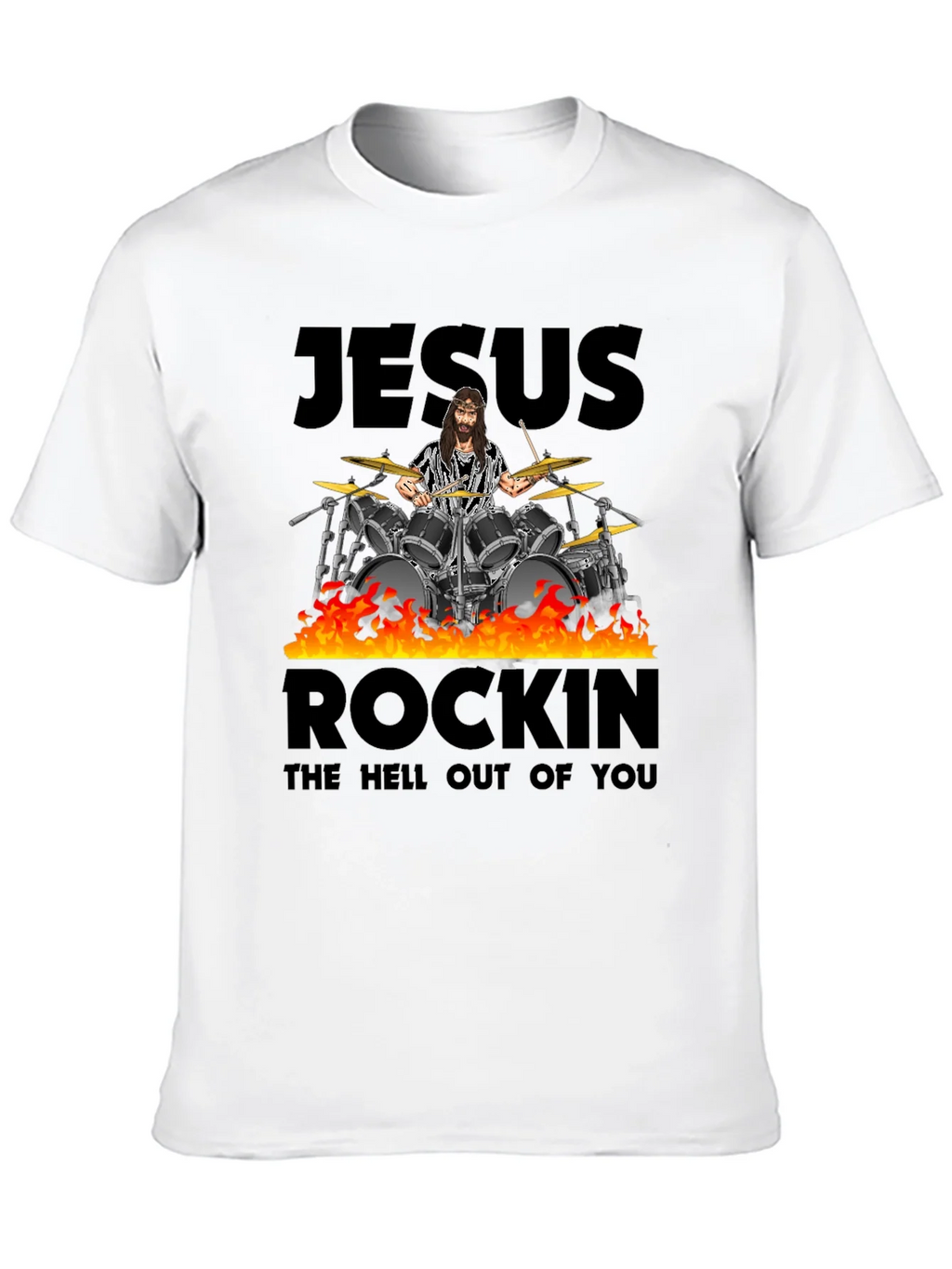 Jesus Rockin T-Shirt - Drummer Tee