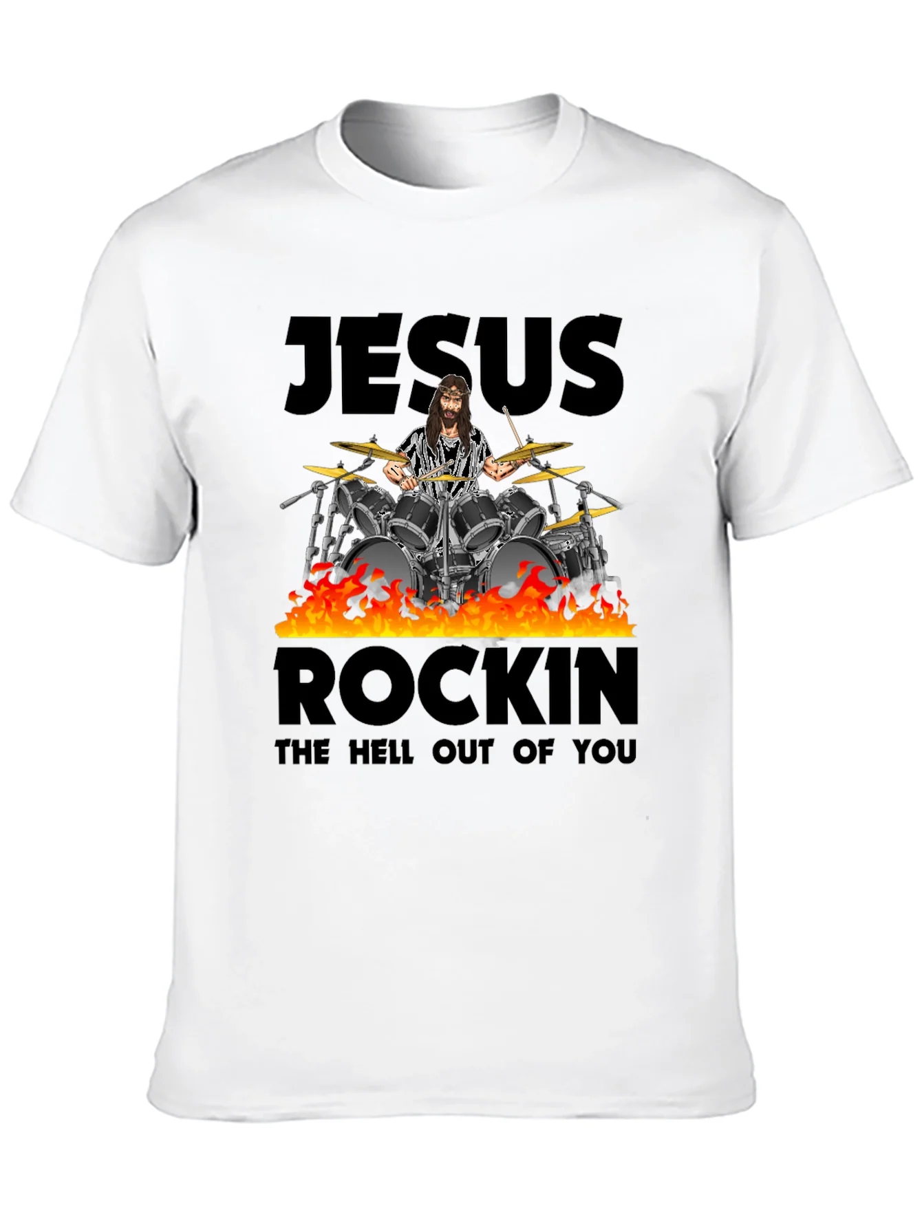 Jesus Rockin T-Shirt - Drummer Tee