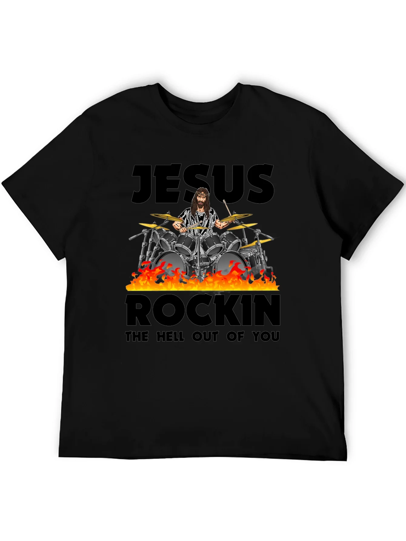 Jesus Rockin T-Shirt - Drummer Tee