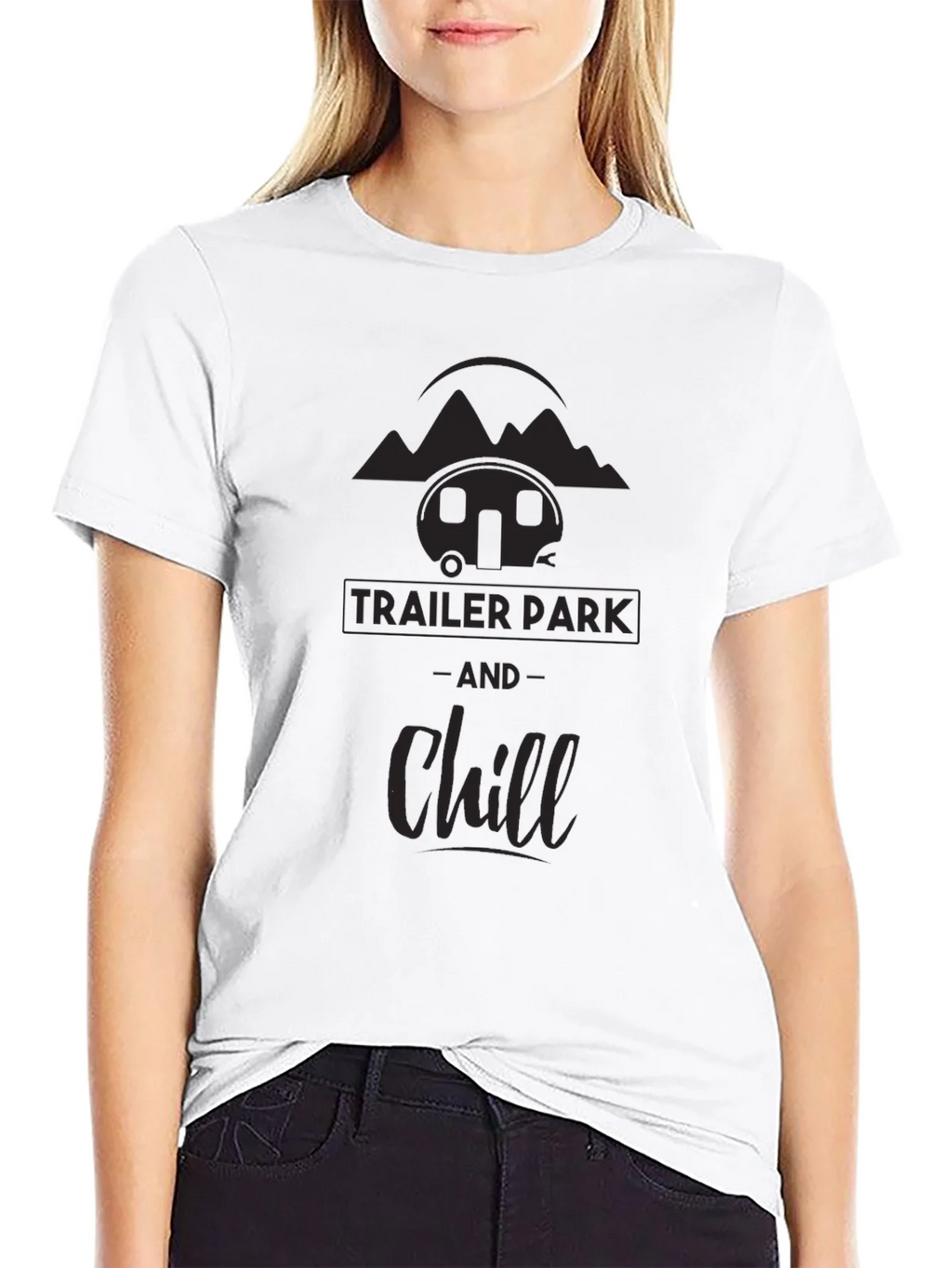 Trailer Park & Chill Graphic Tee - Black