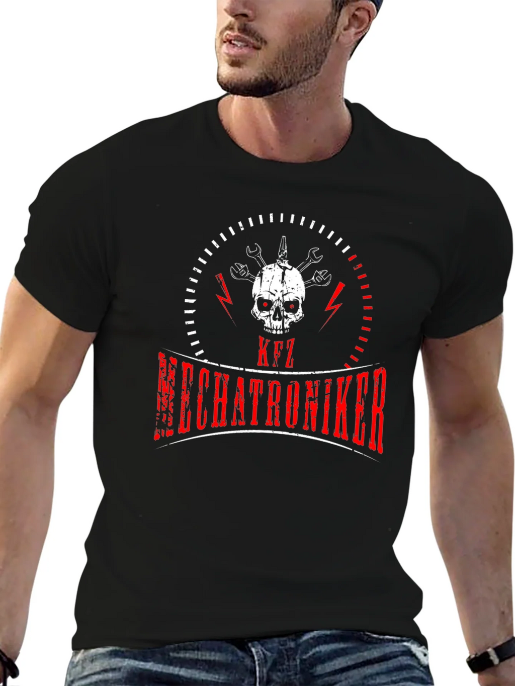 KFZ Mechatroniker Skull T-Shirt - Mechanic Tee
