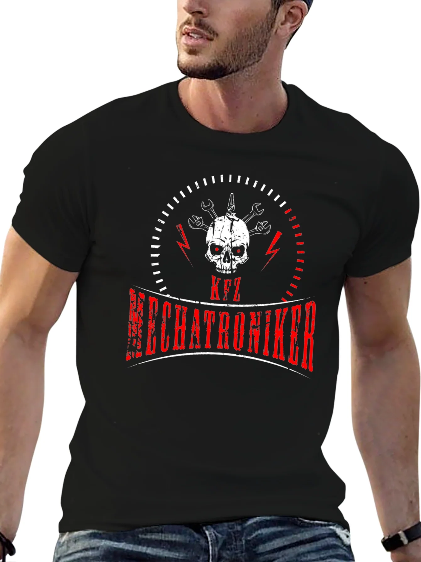 KFZ Mechatroniker Skull T-Shirt - Mechanic Tee