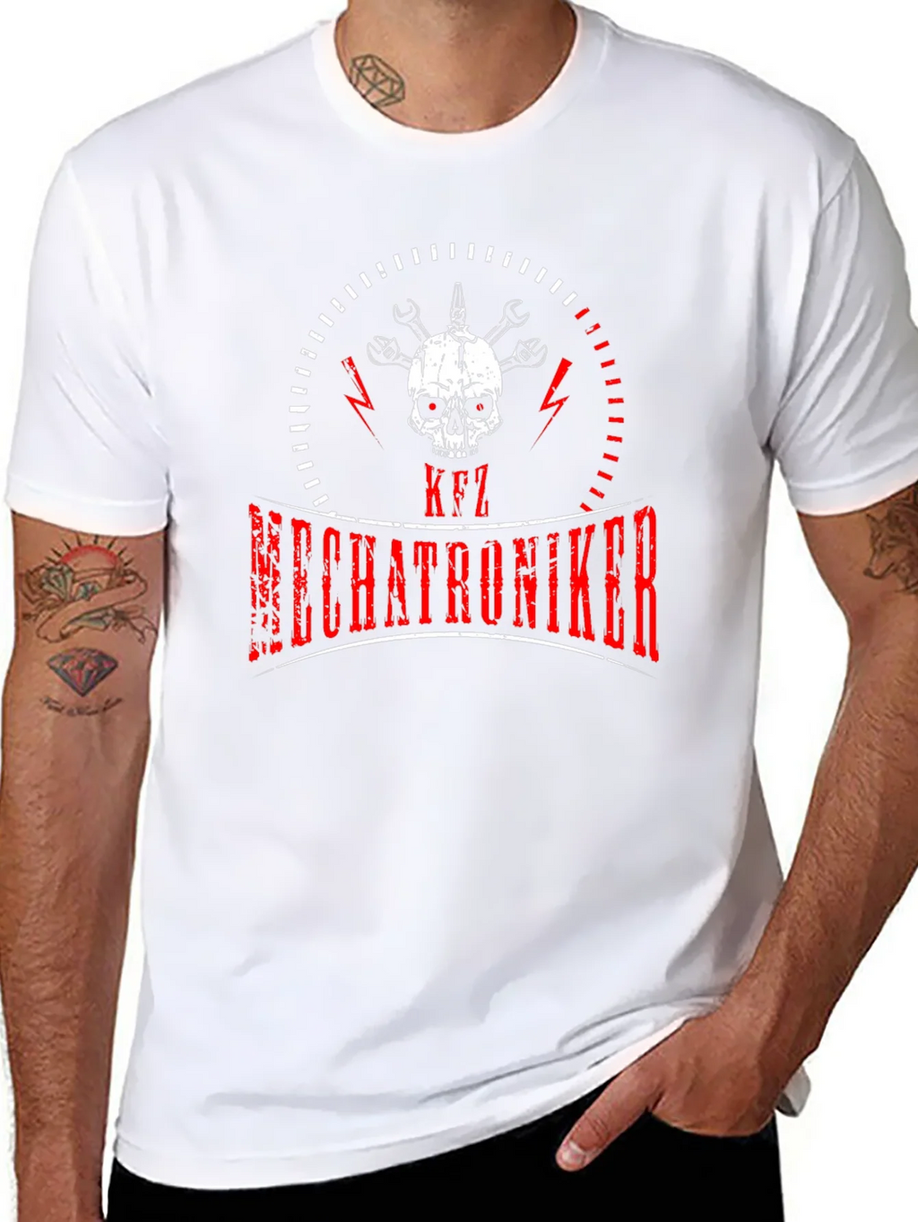 KFZ Mechatroniker Skull T-Shirt - Mechanic Tee