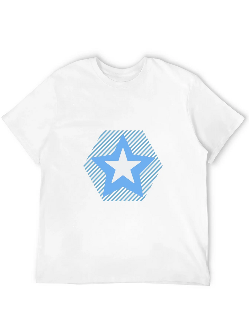 Star Patterned Tee - Modern Black T-Shirt