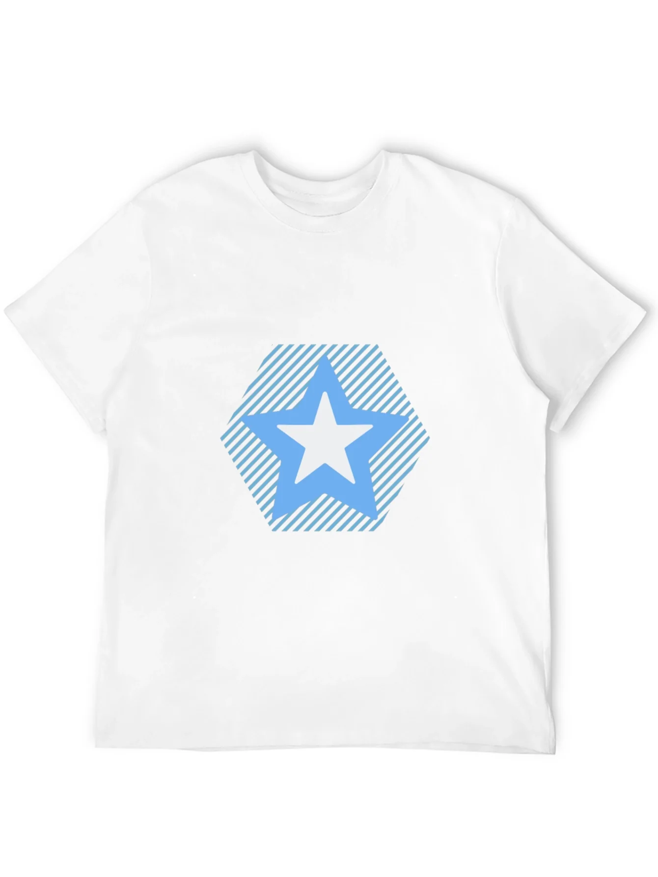 Star Patterned Tee - Modern Black T-Shirt