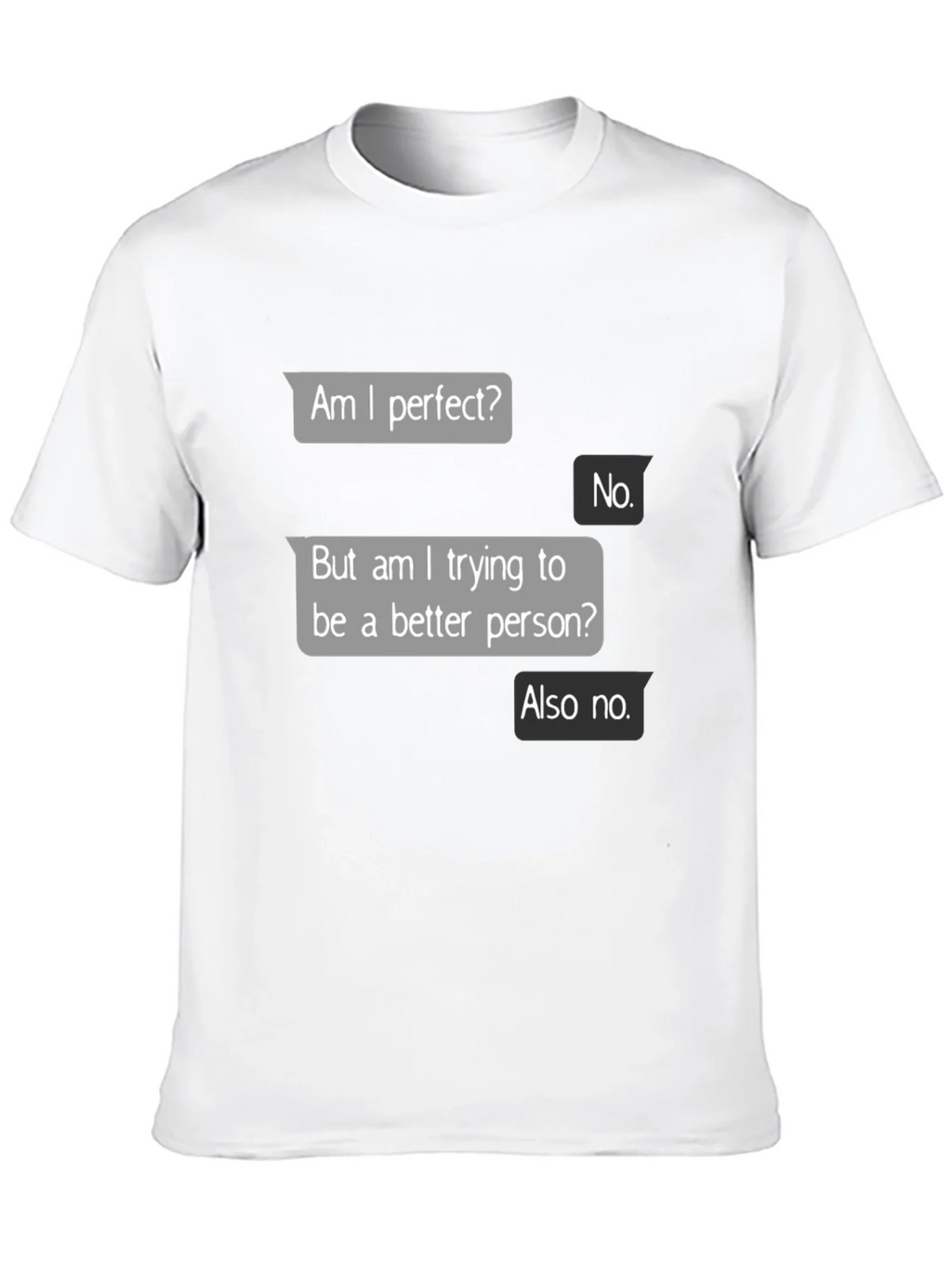 Funny Sarcastic T-Shirt - Am I Perfect? No