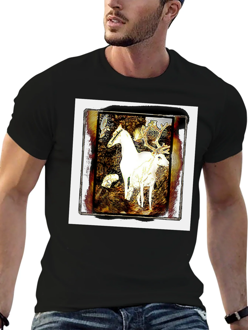 Fantasy Horse & Deer Graphic Tee - Unisex