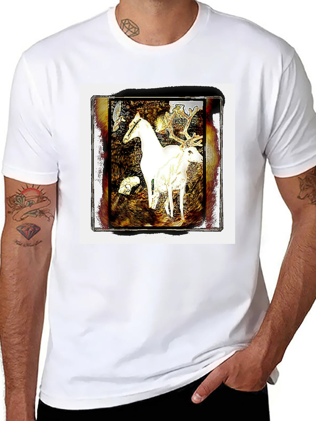 Fantasy Horse & Deer Graphic Tee - Unisex