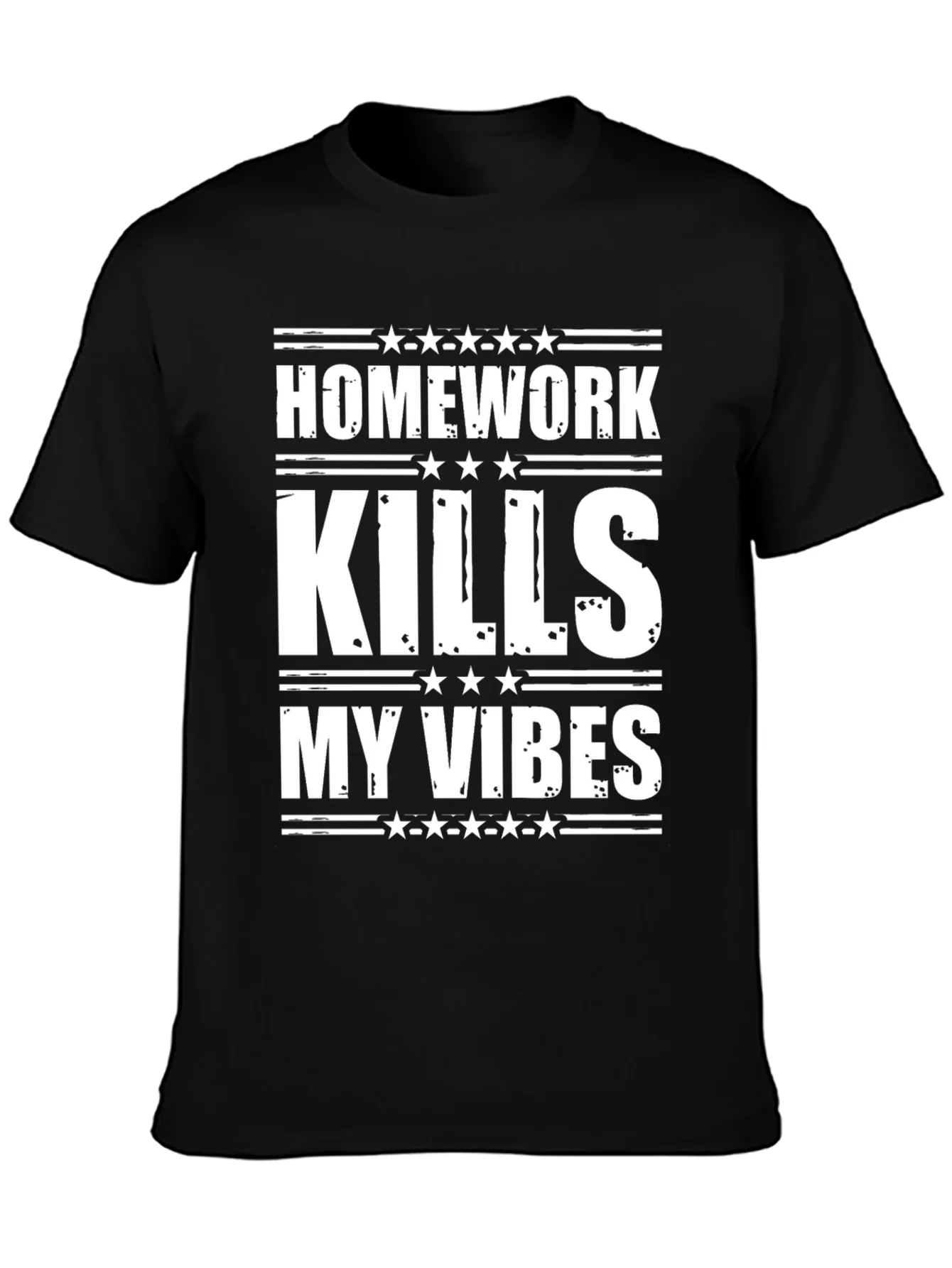 Homework Kills My Vibes Graphic Tee - Trendy T-Shirt
