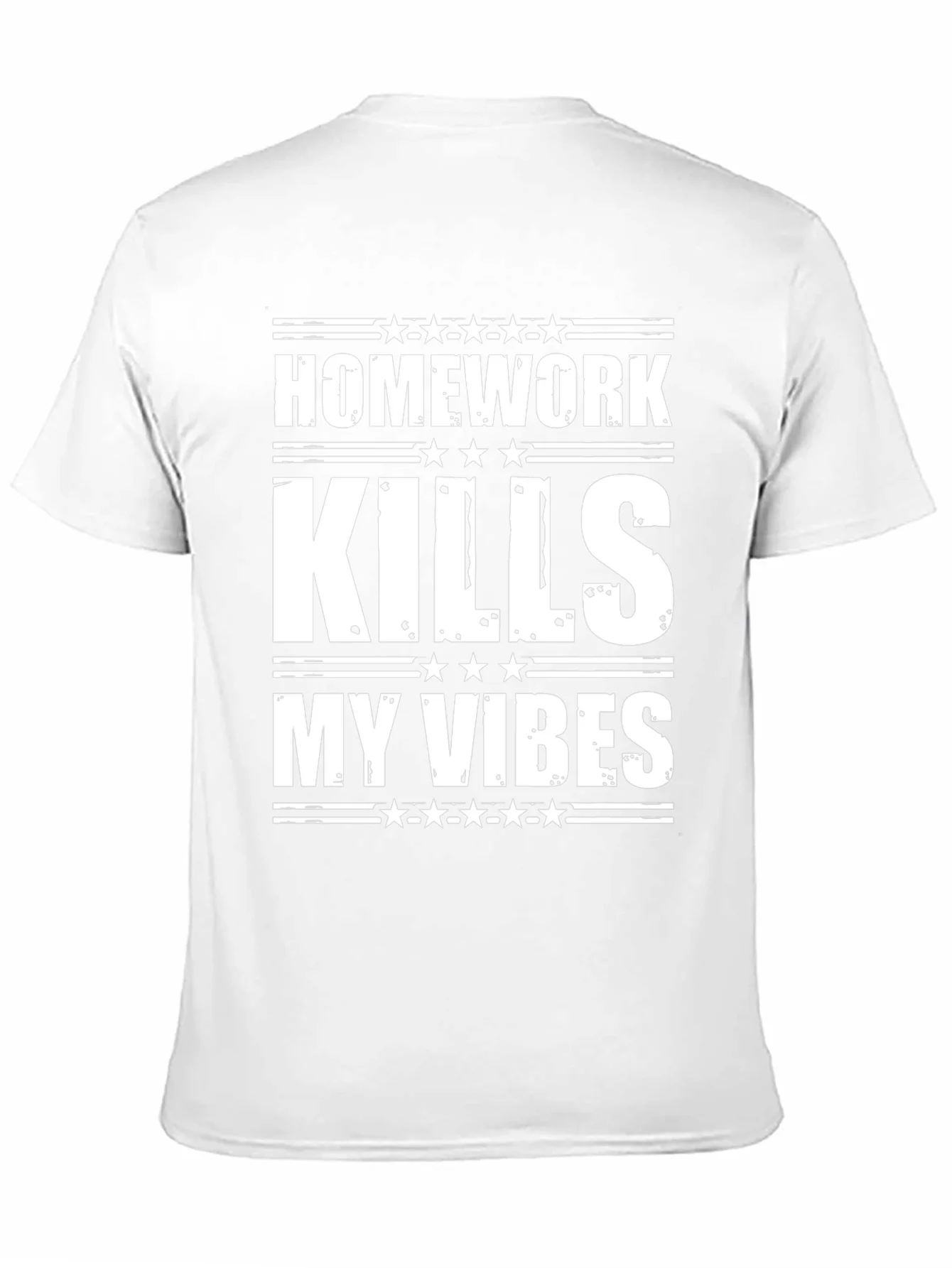 Homework Kills My Vibes Graphic Tee - Trendy T-Shirt