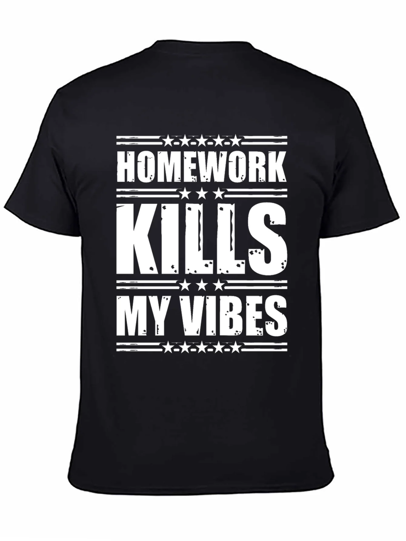 Homework Kills My Vibes Graphic Tee - Trendy T-Shirt