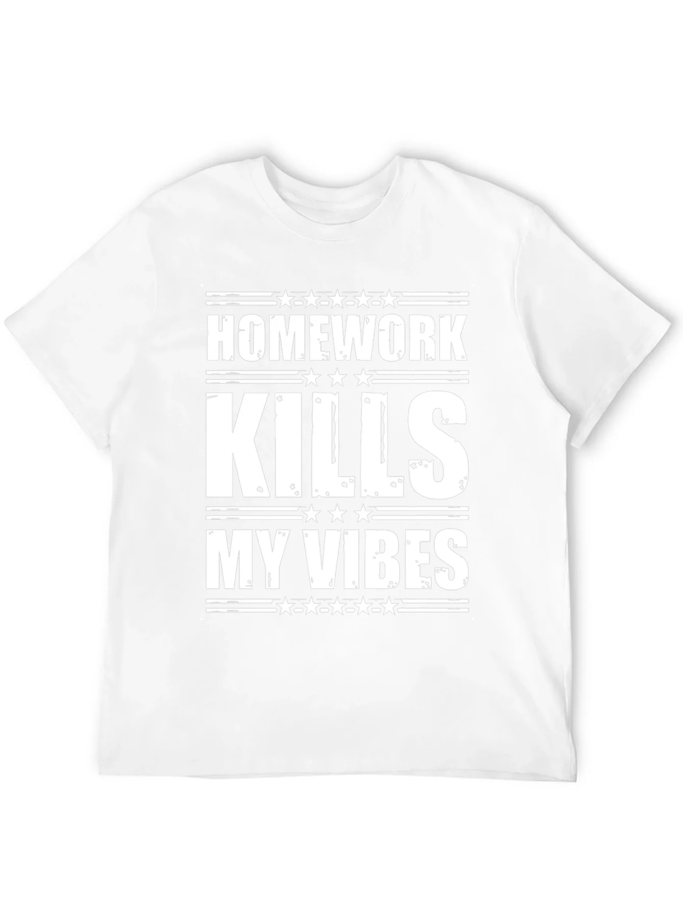 Homework Kills My Vibes Graphic Tee - Trendy T-Shirt