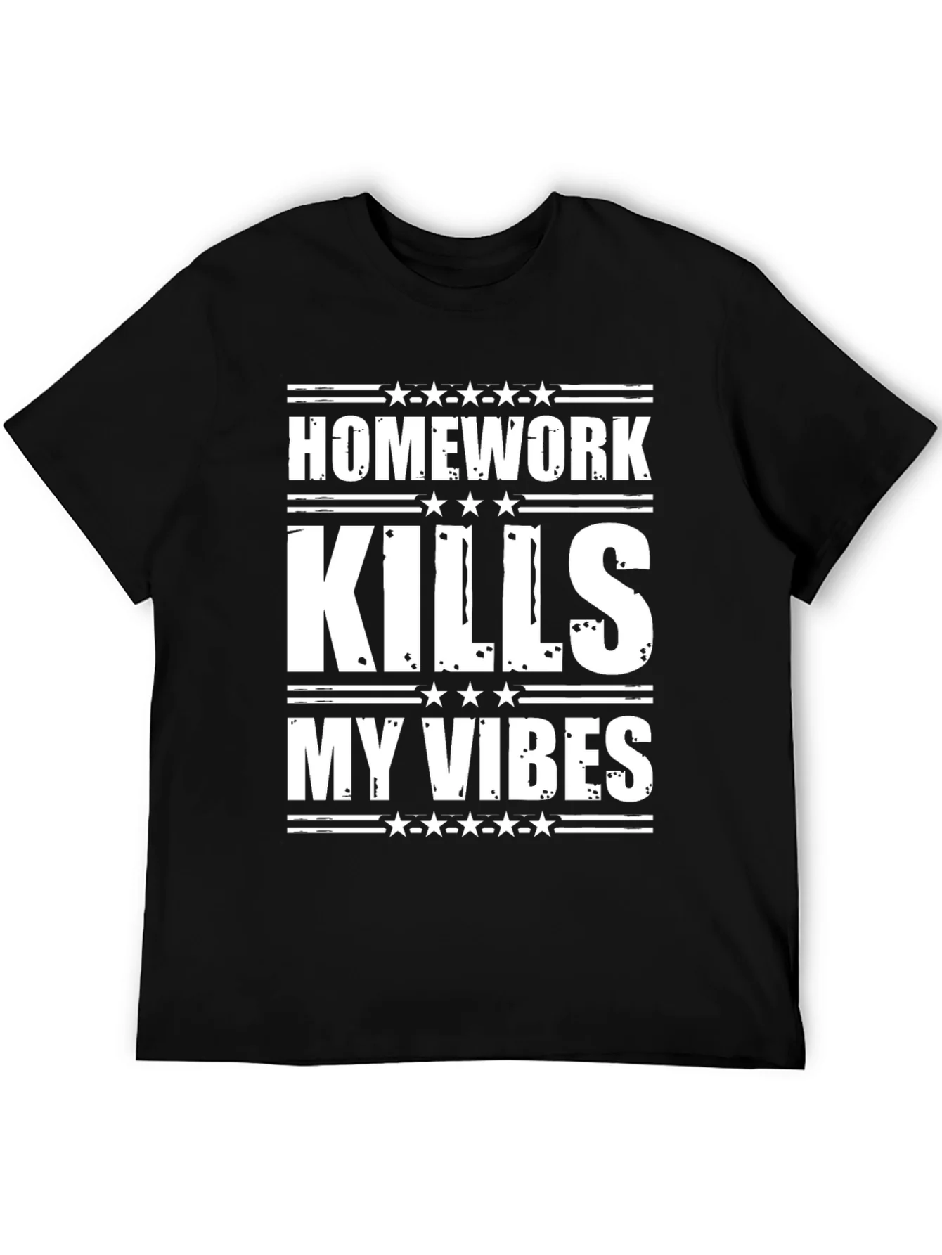 Homework Kills My Vibes Graphic Tee - Trendy T-Shirt