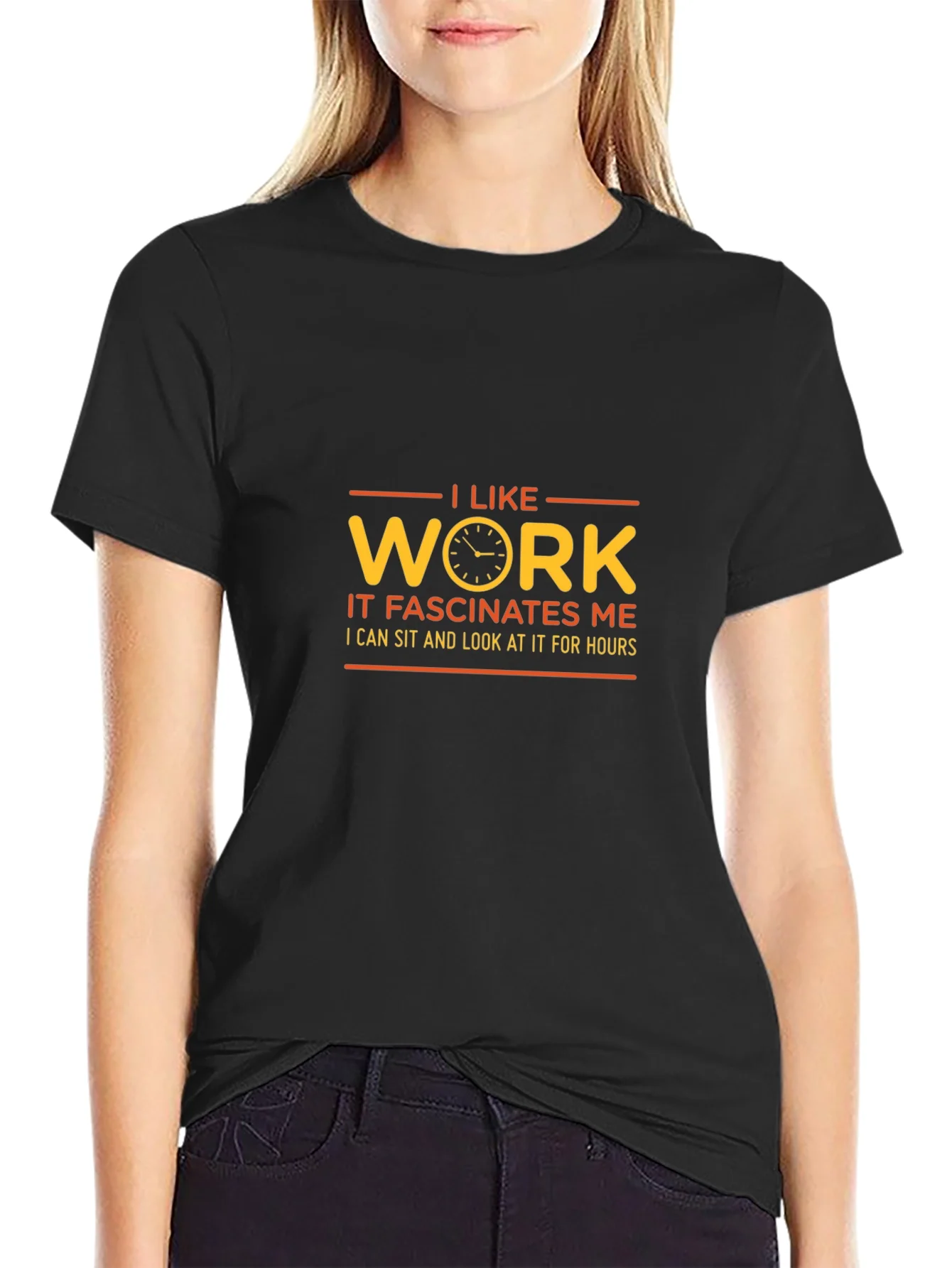 I Like Work Mens Black T-Shirt - Funny Sarcastic Tee