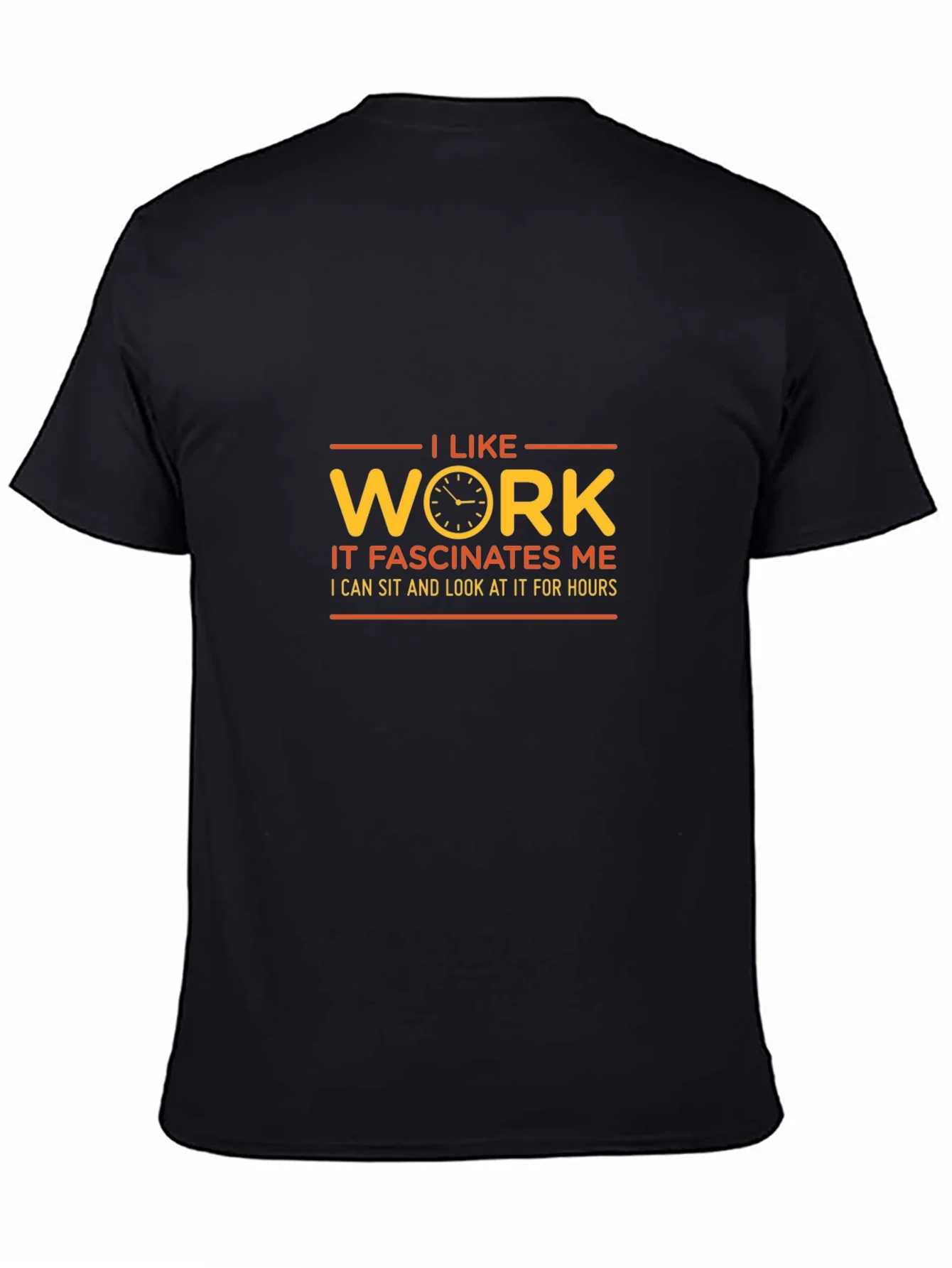 I Like Work Mens Black T-Shirt - Funny Sarcastic Tee
