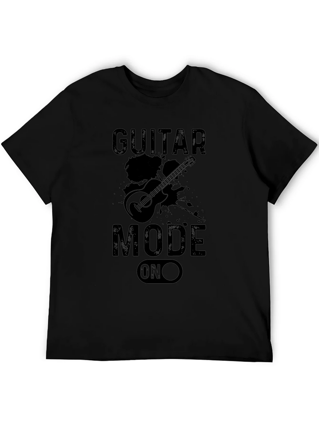 Guitar Mode On Black Graphic Tee